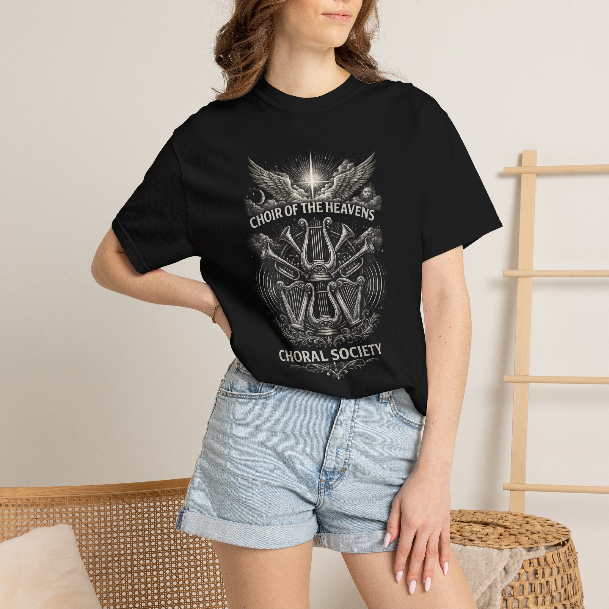 Choir of the Heavens Shirt, Christian Choir Tee, Choral Society Music Shirt, Worship Team Gift, Vintage Angel Music Tee, Church Musician