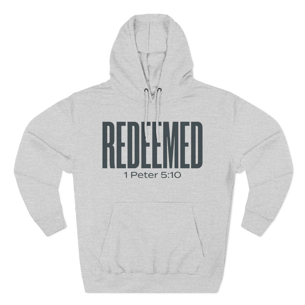 Redeemed 1 Peter 5:10 Hoodie | Christian Faith Scripture Pullover