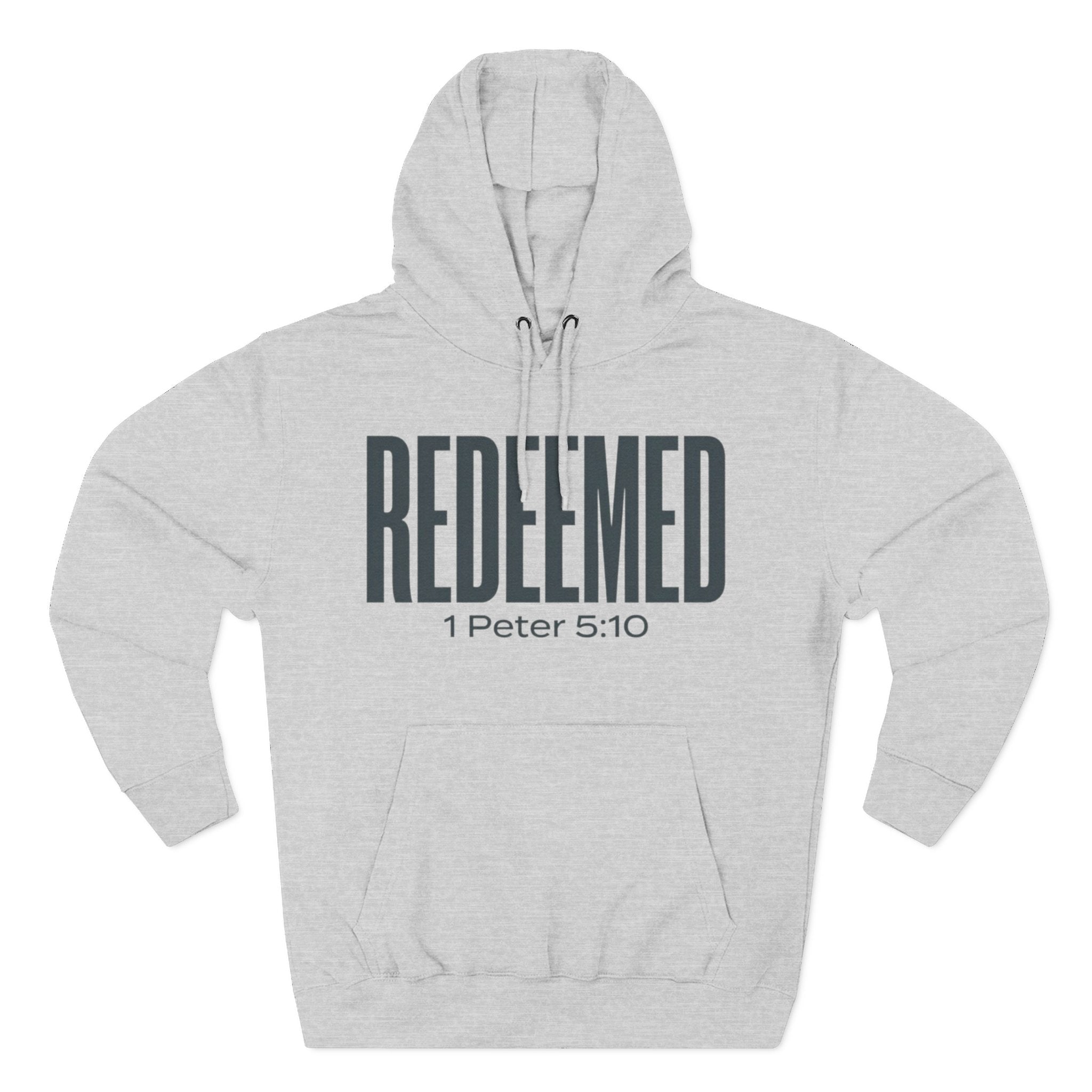 Redeemed 1 Peter 5:10 Hoodie | Christian Faith Scripture Pullover