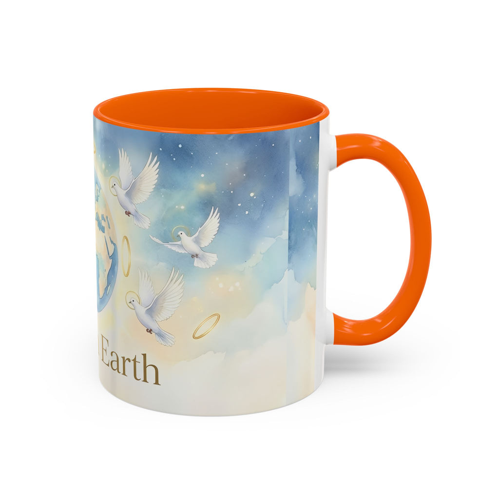 Peace on Earth Dove Globe mug | Accent Coffee Mug 11oz/15oz