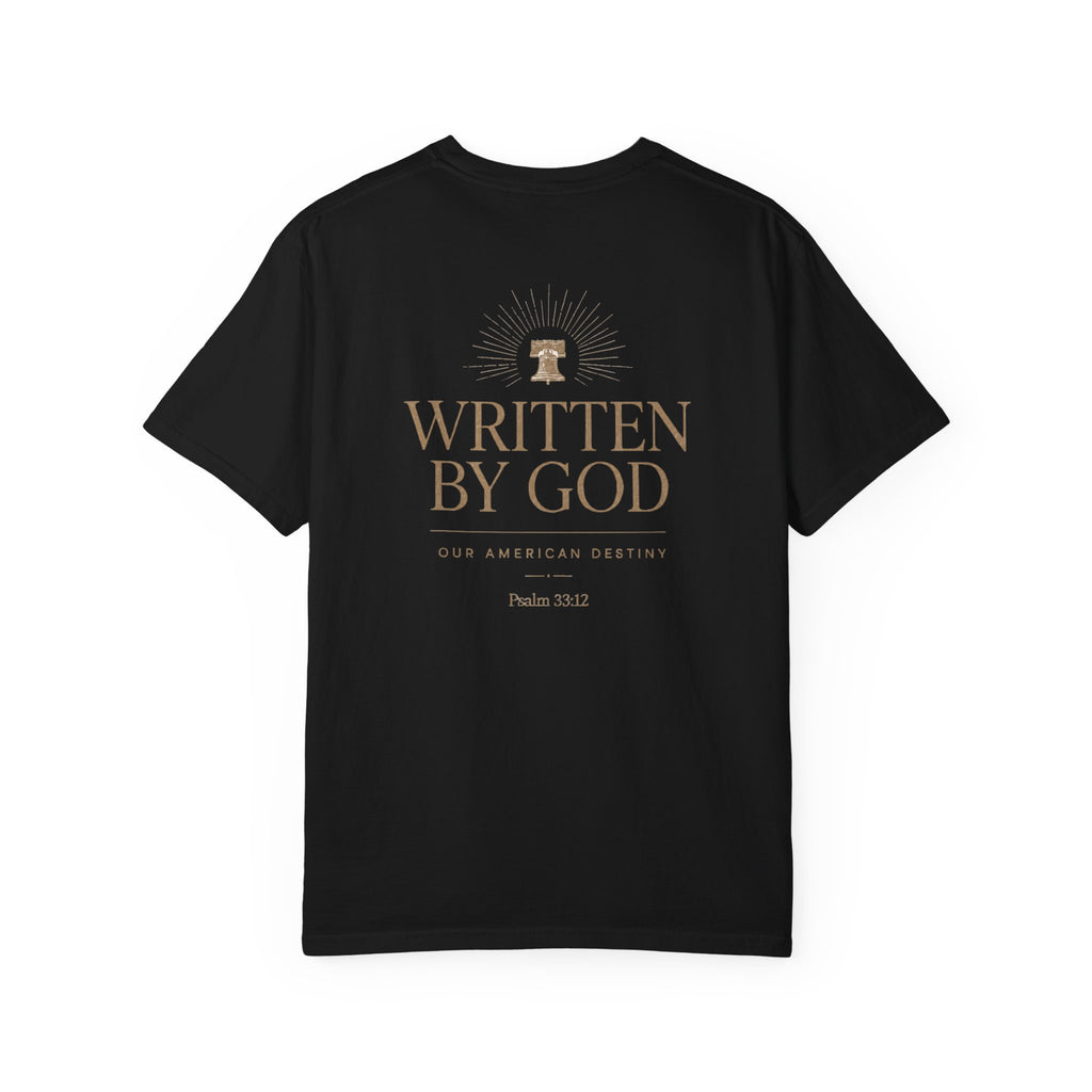 Written By God Shirt, Christian Patriotic Tee, Faith Based American Destiny Shirt, Psalm 33 12 Tee, Christian America Graphic Tee