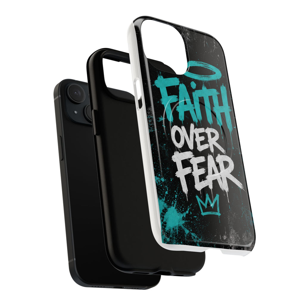 Faith Over Fear Christian Graffiti Tough Magnetic Phone Case