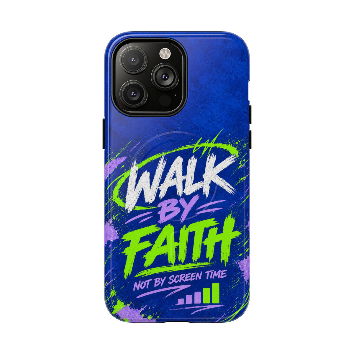 Walk by Faith Not by Screen Time Christian Tough Magnetic Phone Case