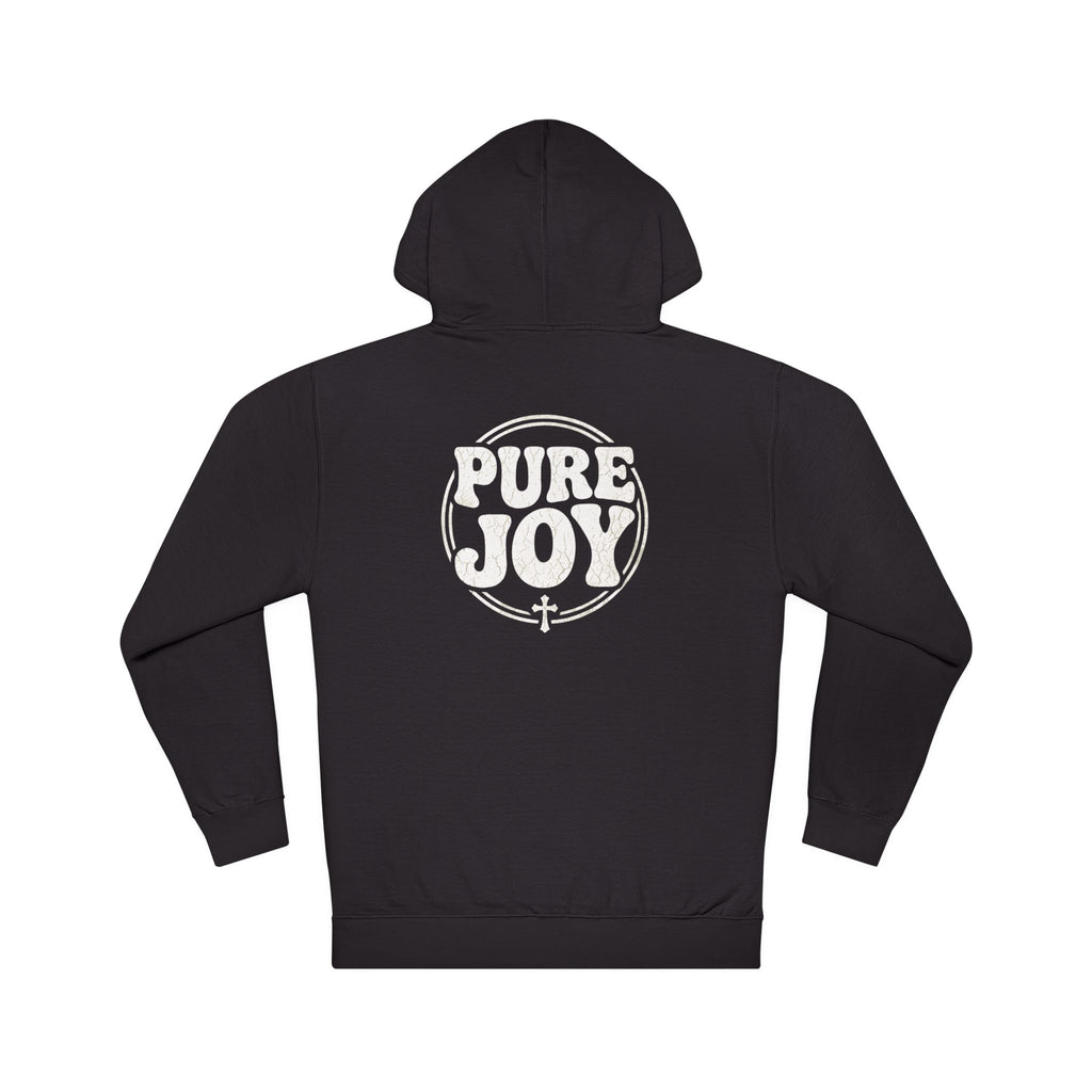 Pure Joy circle logo Hoodie | Psalm 16:11 faith scripture sweatshirt