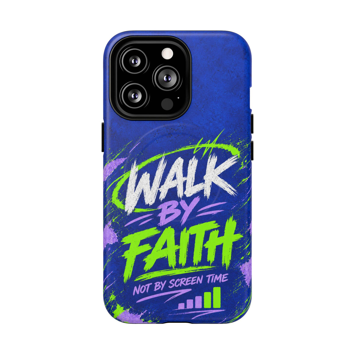 Walk by Faith Not by Screen Time Christian Tough Magnetic Phone Case