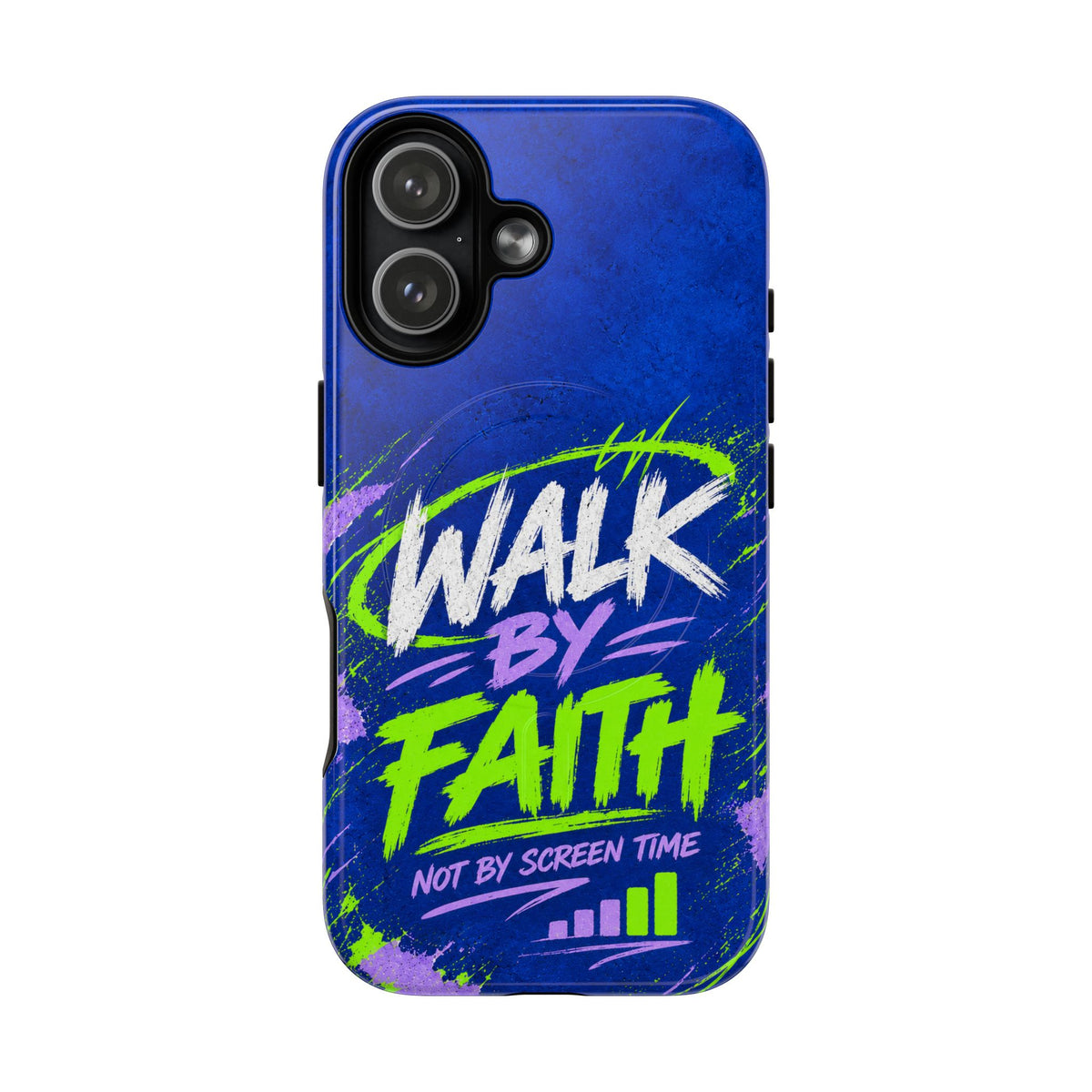 Walk by Faith Not by Screen Time Christian Tough Magnetic Phone Case