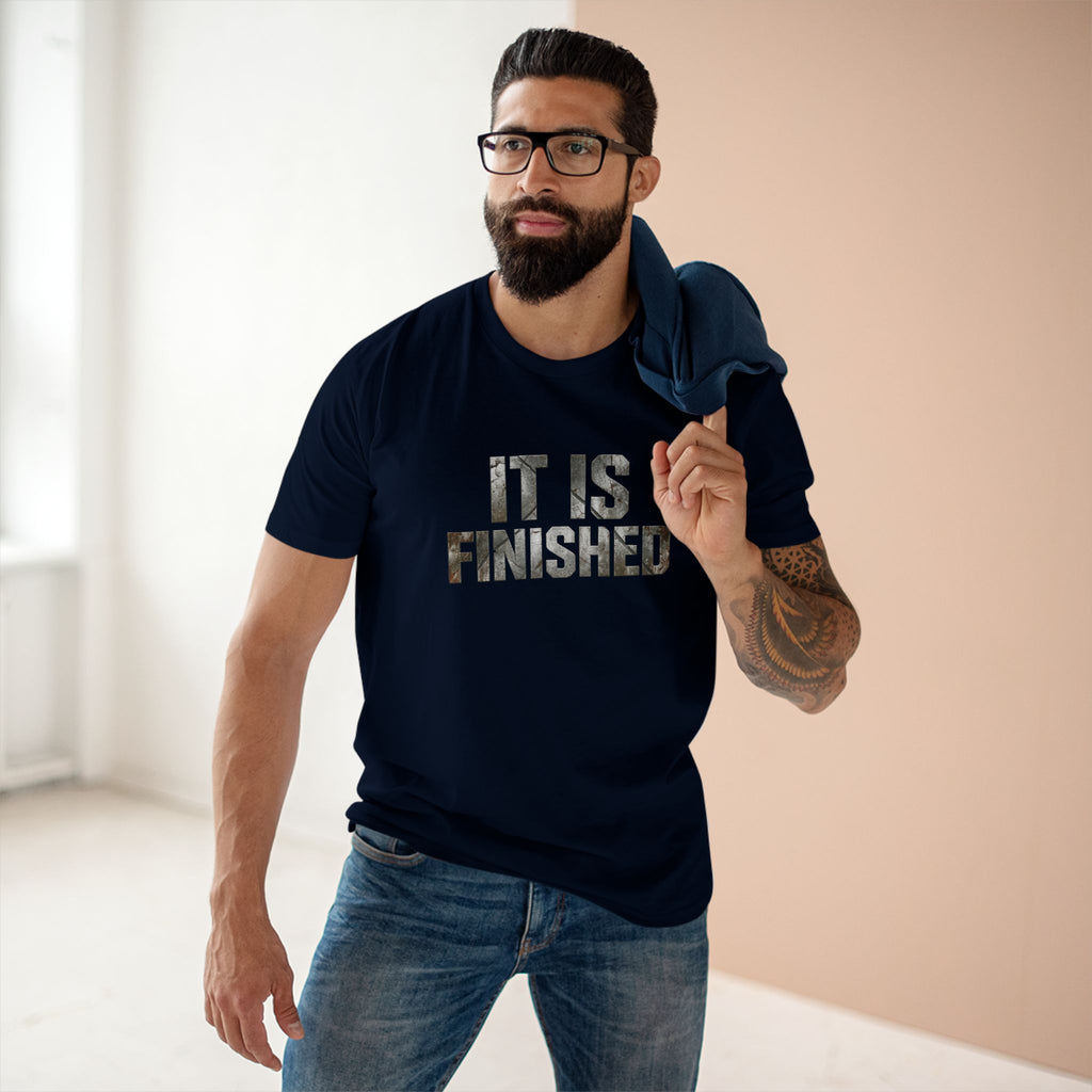 It Is Finished tee | Christian Scripture shirt, 1 Corinthians 9:27 back text