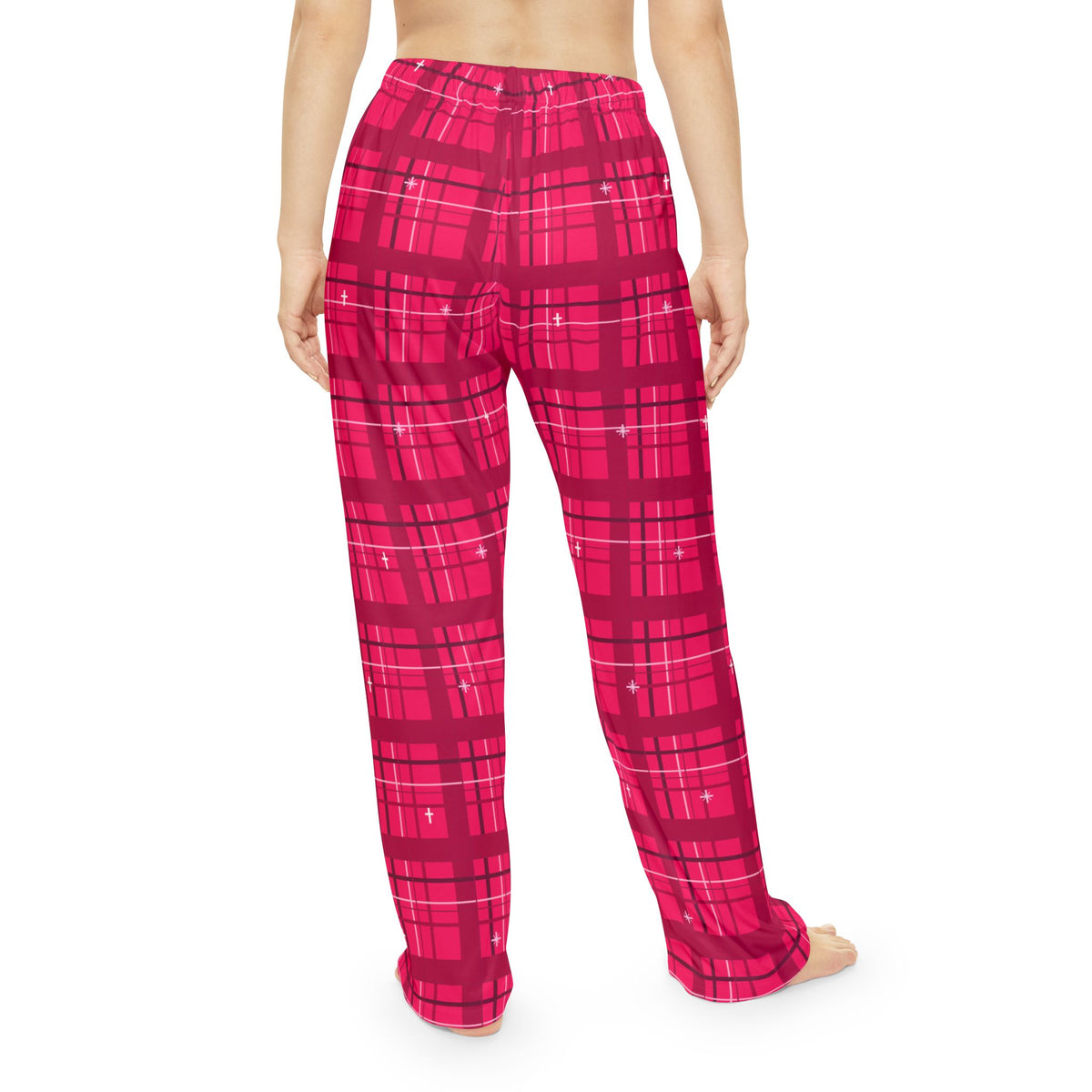 Jesus Club Hot Pink Plaid Pajama Pants