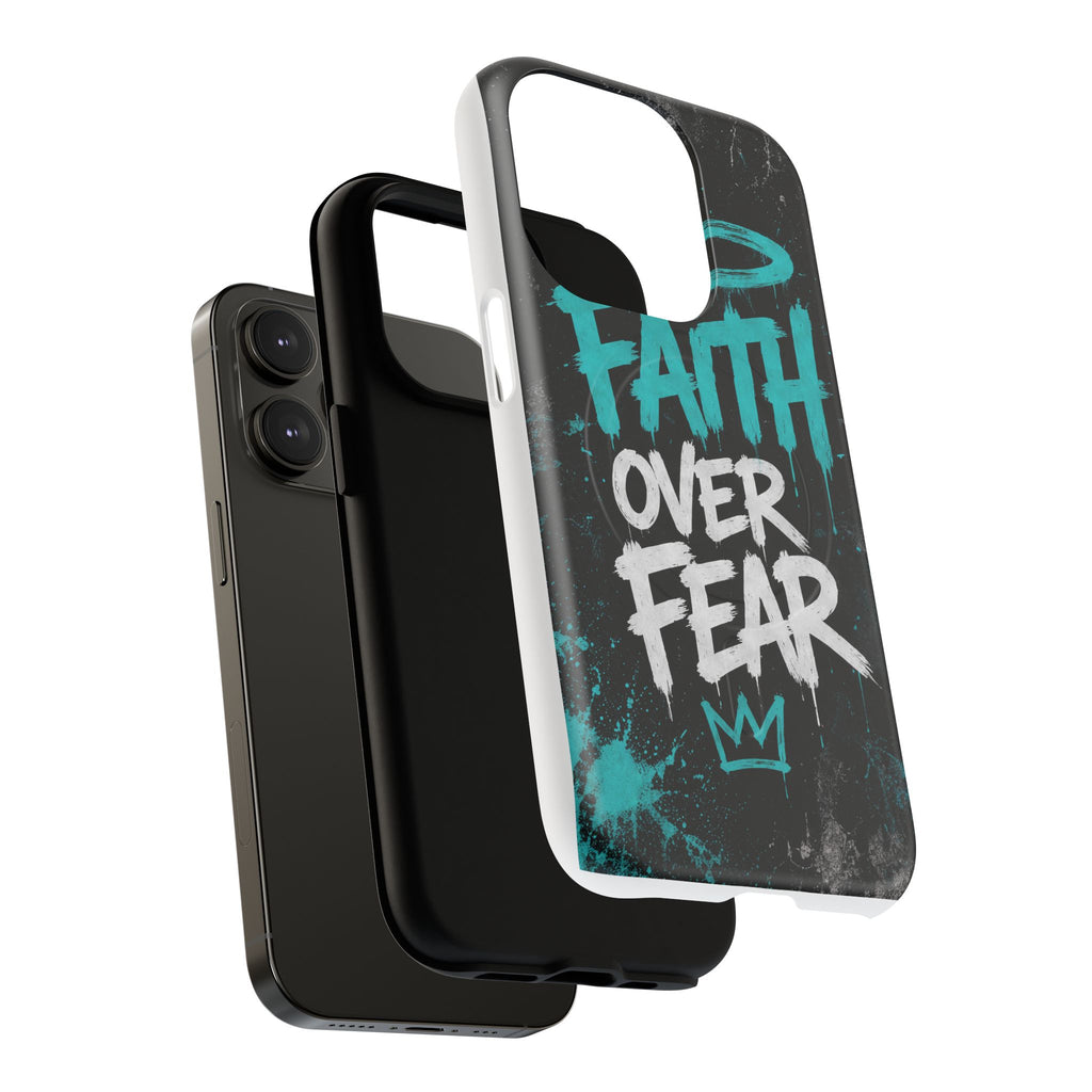 Faith Over Fear Christian Graffiti Tough Magnetic Phone Case