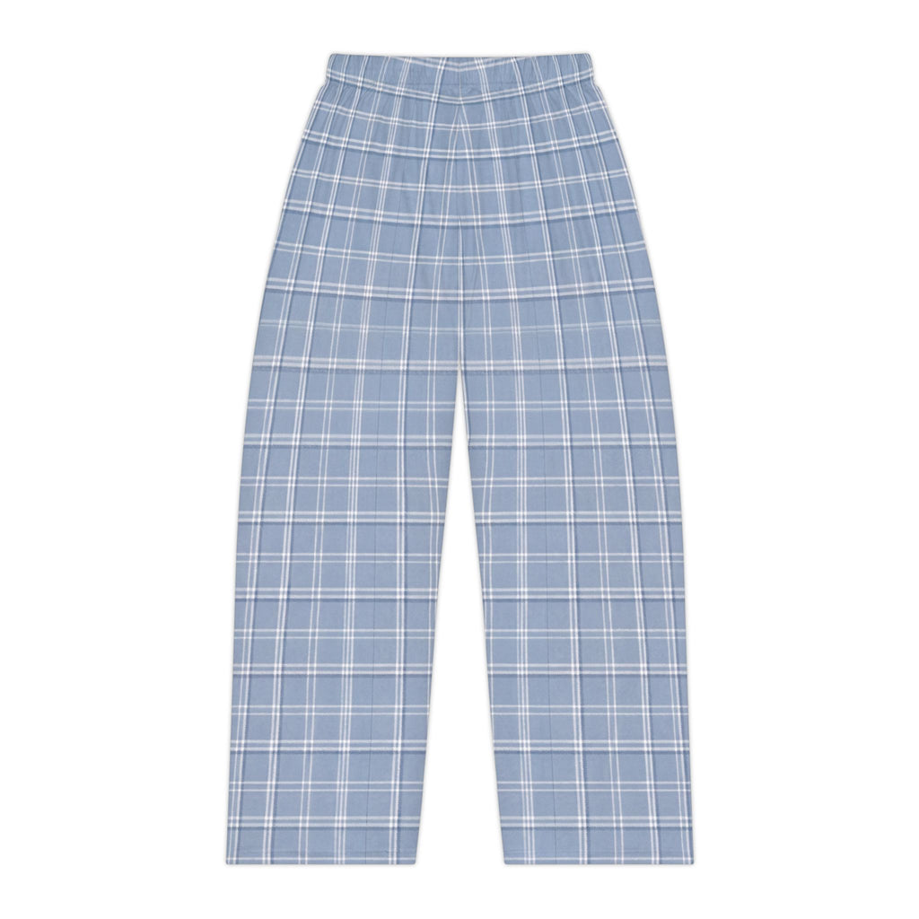 Angel Collection Blue Plaid Pajama Pants, Womens Lounge Sleep Pants, Soft Brushed Polyester, Cozy Sleepwear Gift for Her