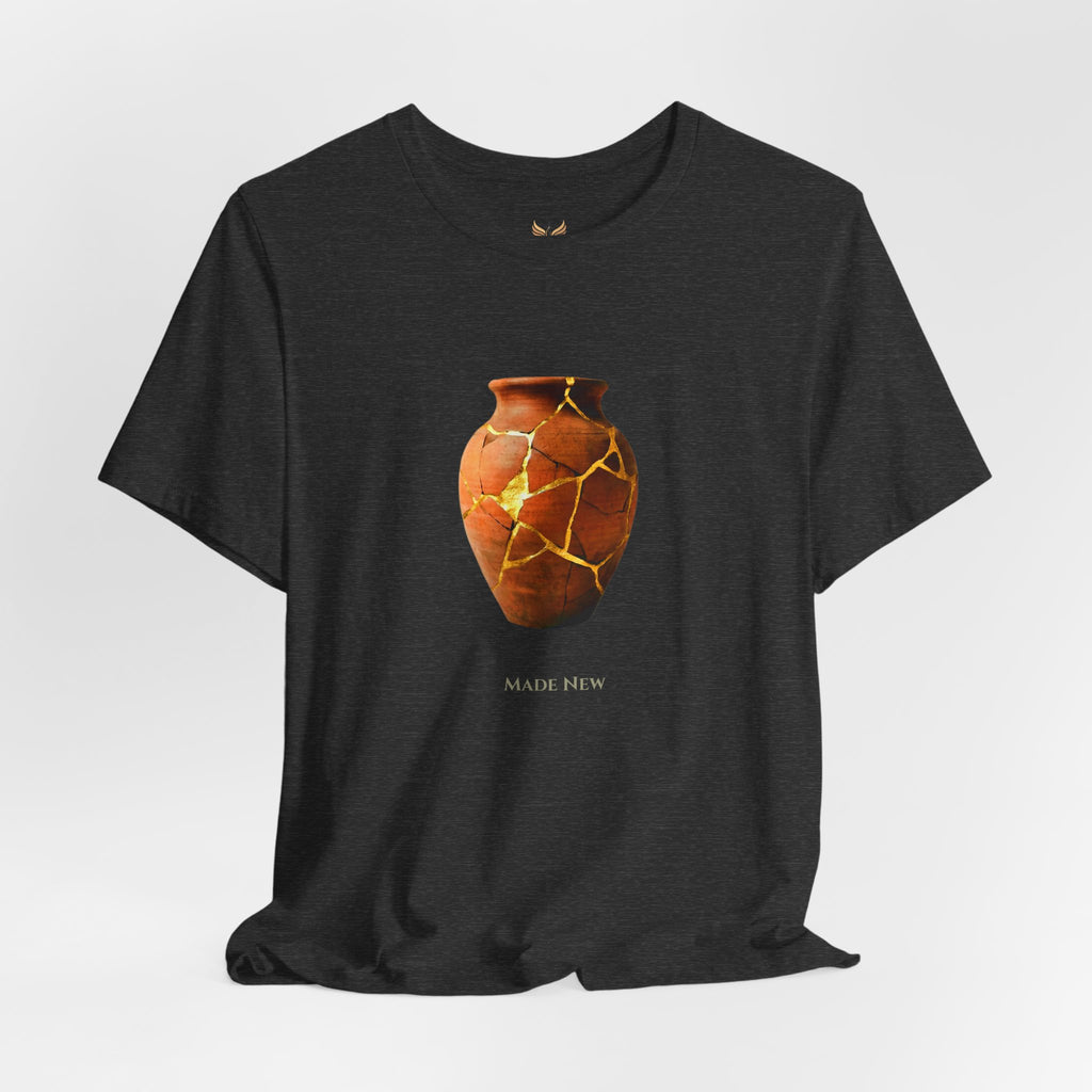 Made New Christian Shirt, Kintsugi Jar Graphic Tee, New Creation Faith Shirt, 2 Corinthians 5 17, Christian Gift