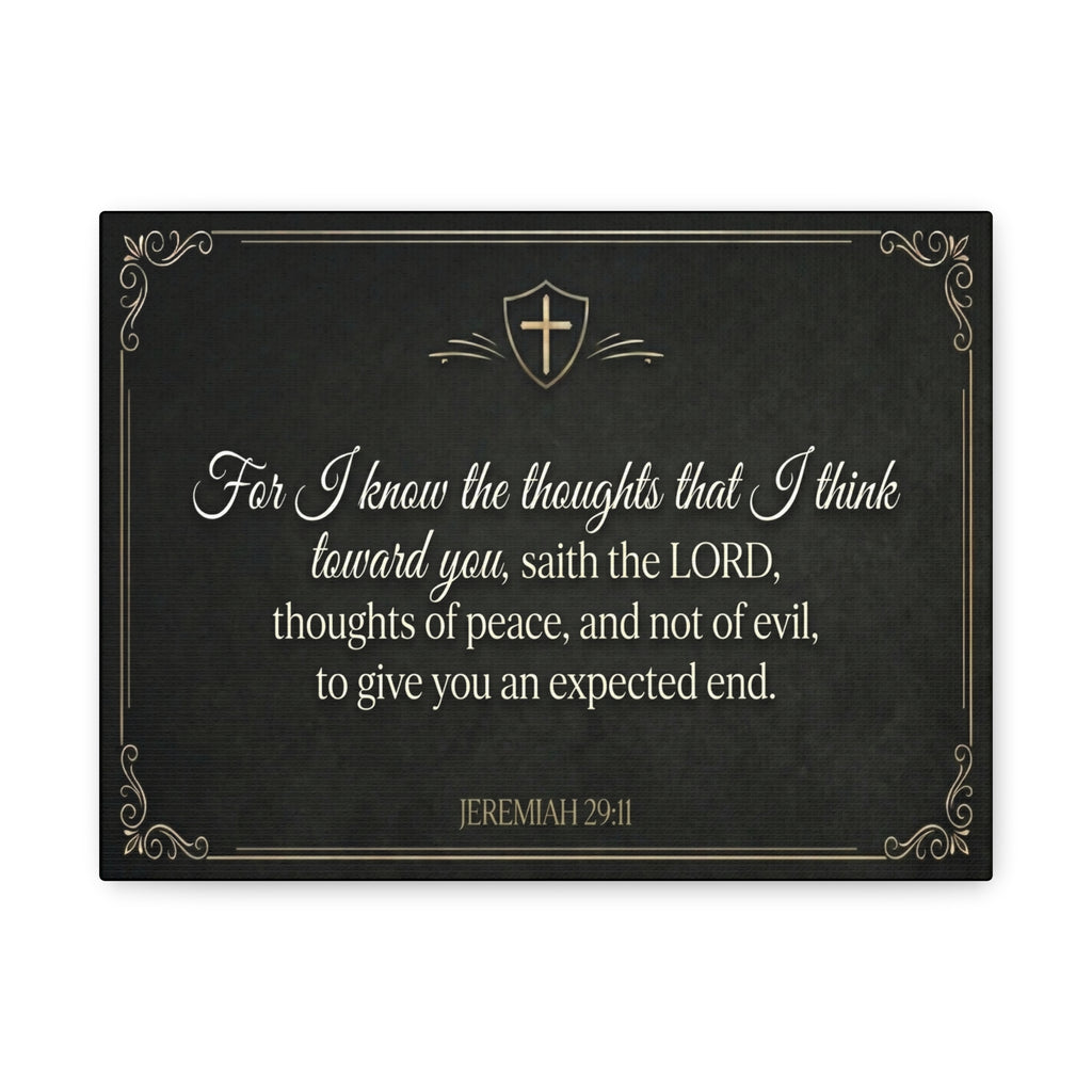 Jeremiah 29:11 Canvas Wall Art, For I Know the Plans, Bible Verse Decor, Christian Home Decor, Inspirational Scripture Quote