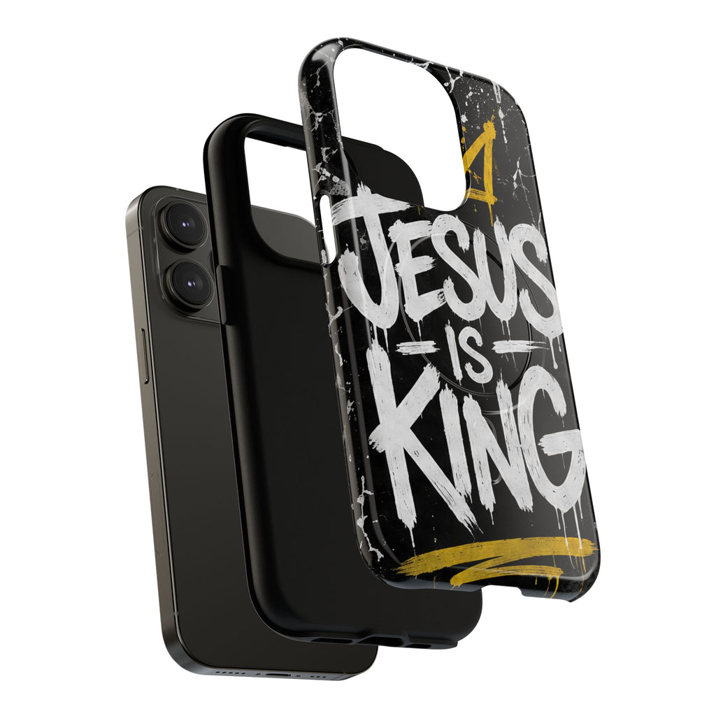 Jesus Is King Christian Graffiti Tough Magnetic Phone Case