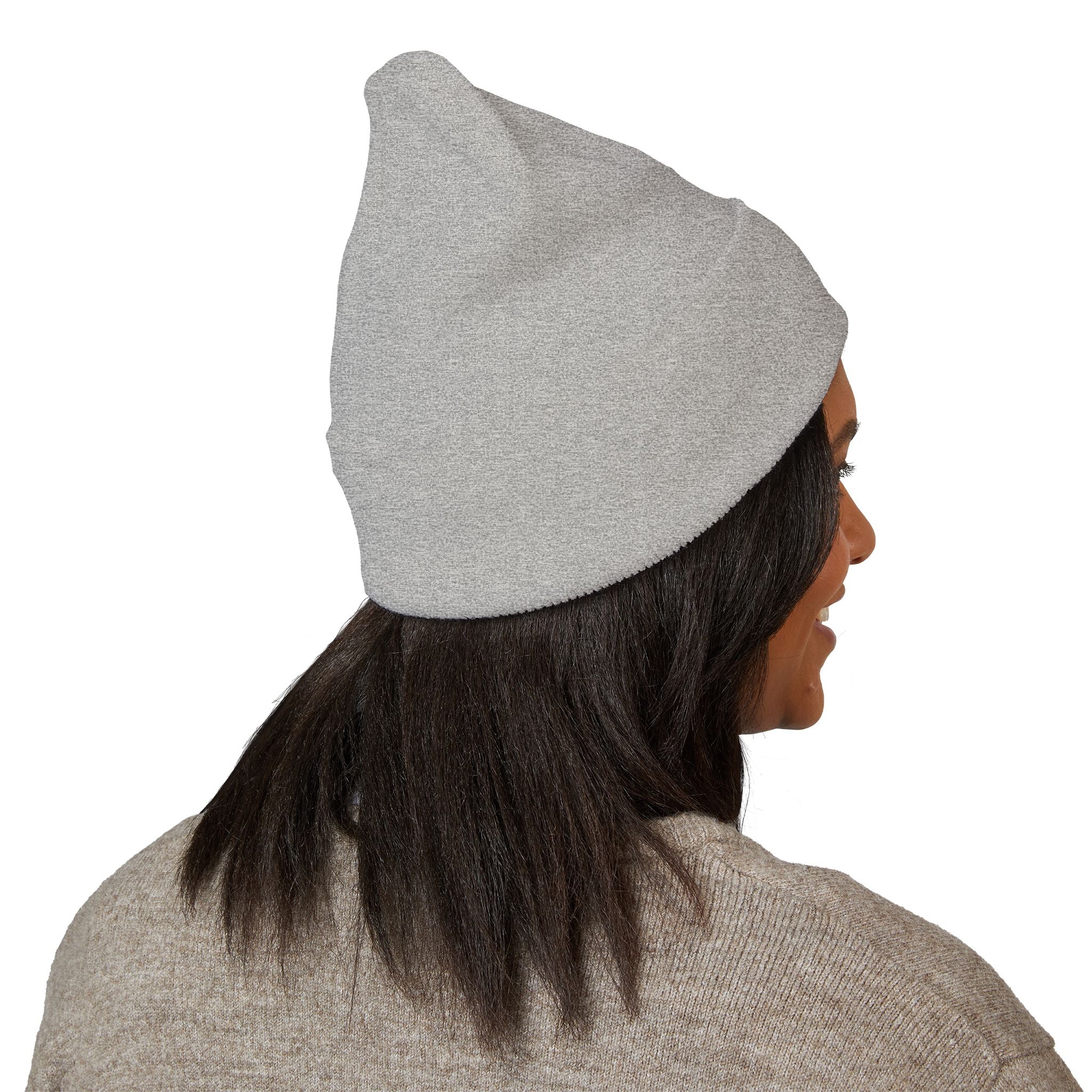 Embroidered Christian Beanie Celtic Cross Knit Cuffed Hat Minimal Faith Apparel Gift for Men Women | Christian Streetwear