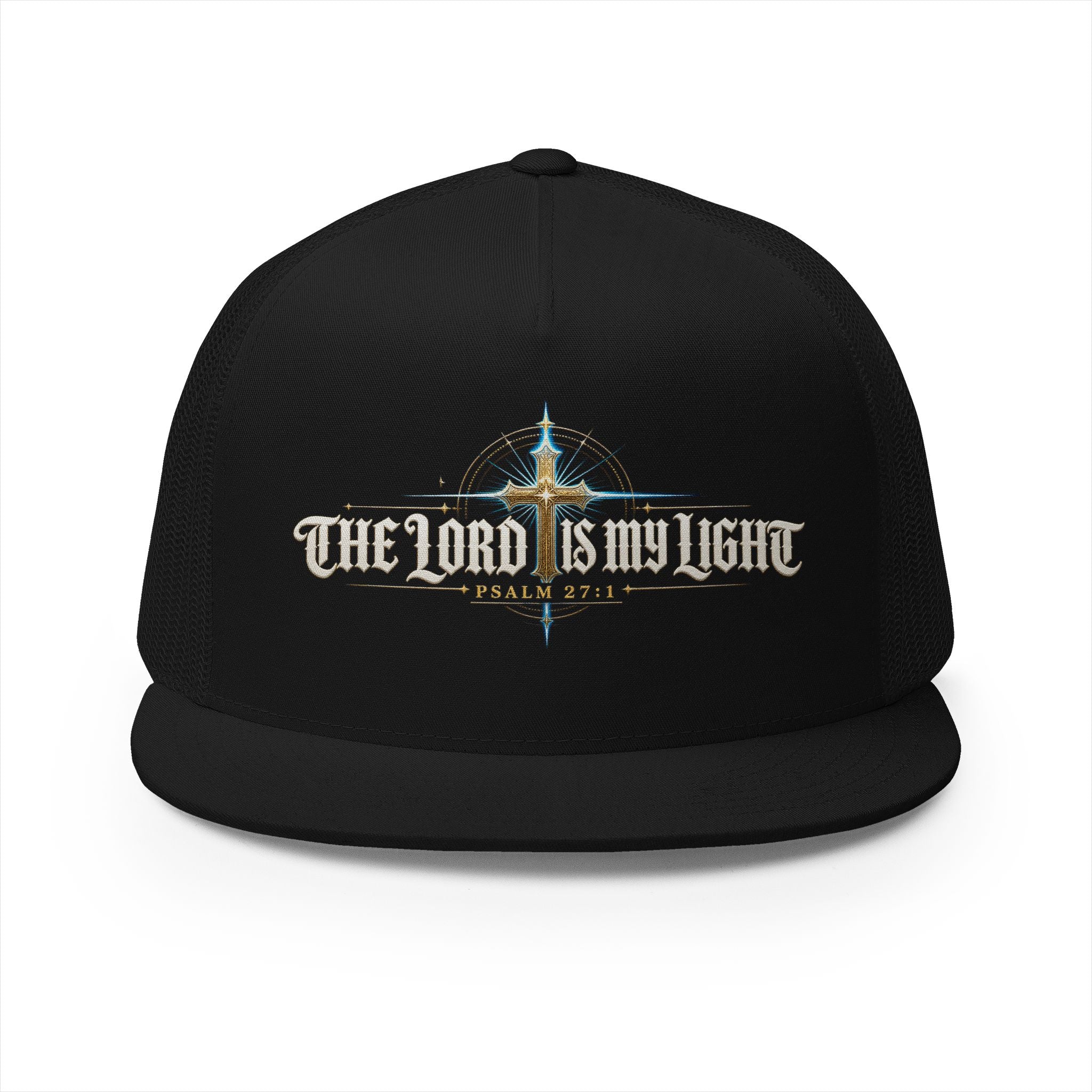 THE LORD IS MY LIGHT Printed Christian 5-Panel Trucker Cap