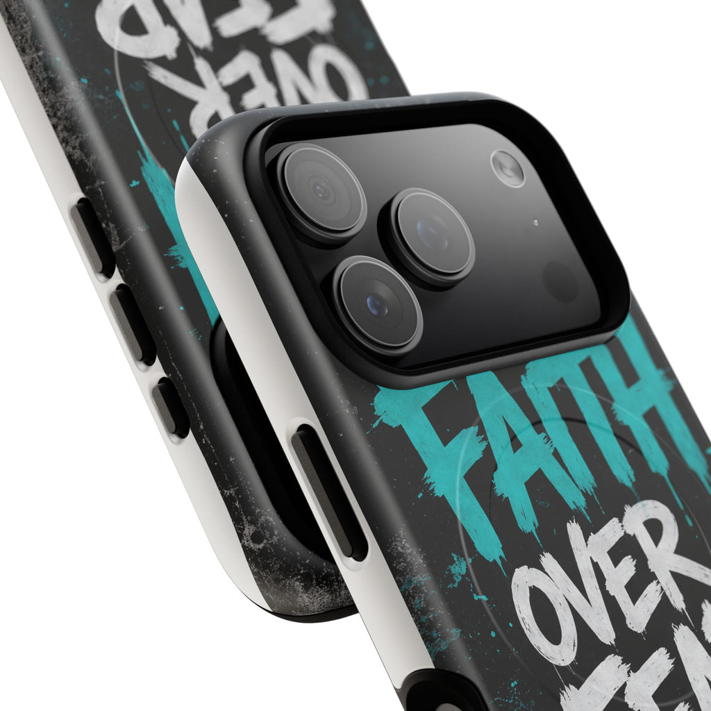 Faith Over Fear Christian Graffiti Tough Magnetic Phone Case