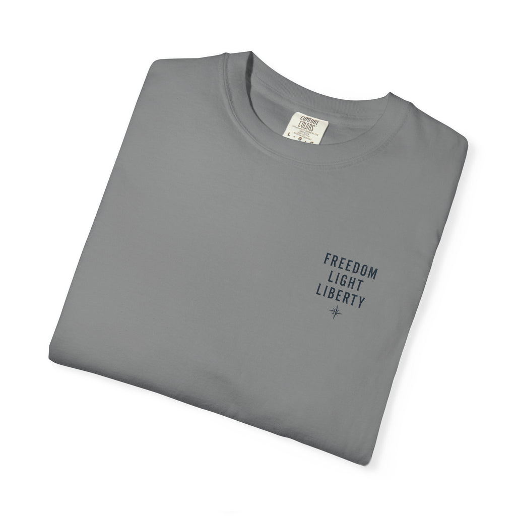 Faith Over Fear Shirt, Christian Surf Tee, Patriotic Christian Shirt, Freedom Light Liberty