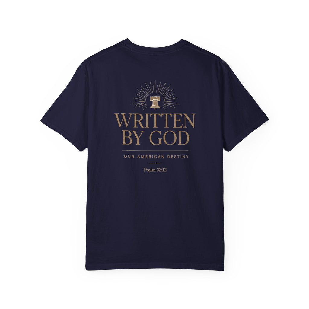 Written By God Shirt, Christian Patriotic Tee, Faith Based American Destiny Shirt, Psalm 33 12 Tee, Christian America Graphic Tee
