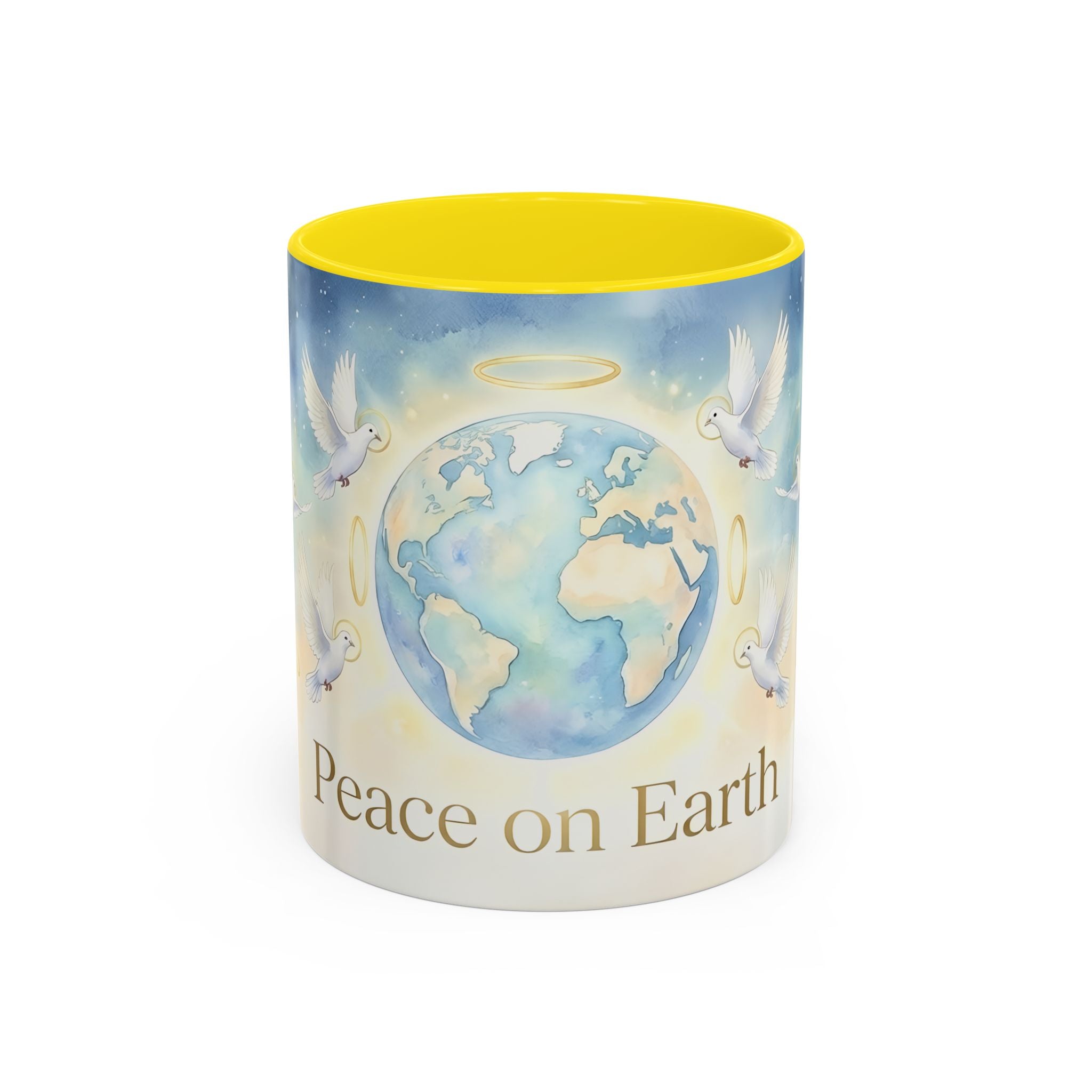 Peace on Earth Dove Globe mug | Accent Coffee Mug 11oz/15oz