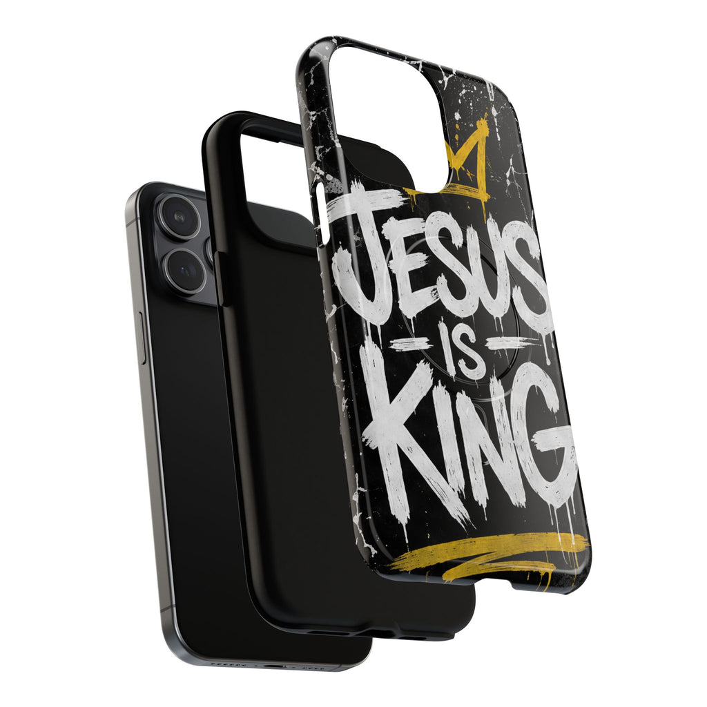 Jesus Is King Christian Graffiti Tough Magnetic Phone Case