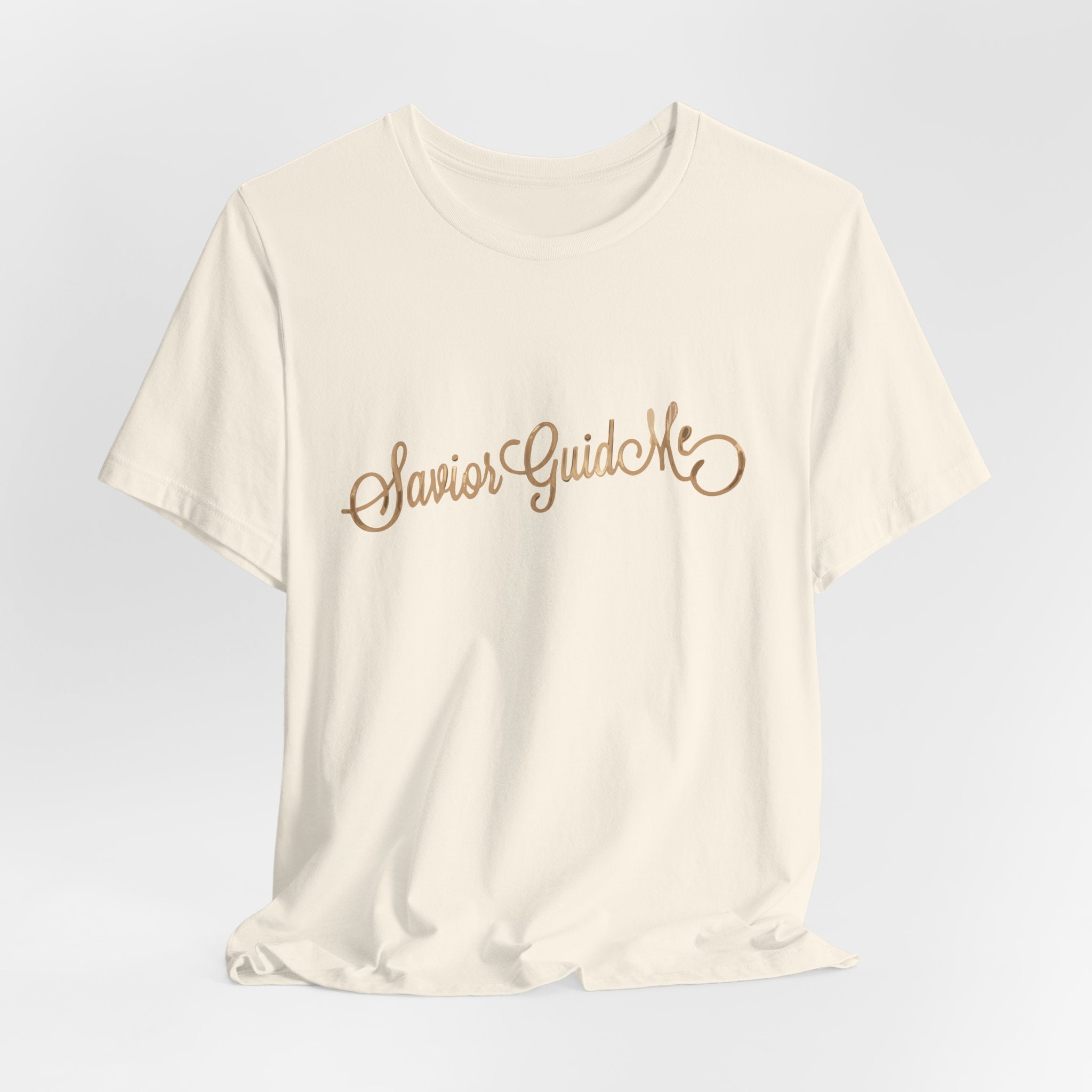 Savior Guide Me Christian Shirt, Gold Script Faith Tee, Christian Streetwear Top, Inspirational Jesus Gift