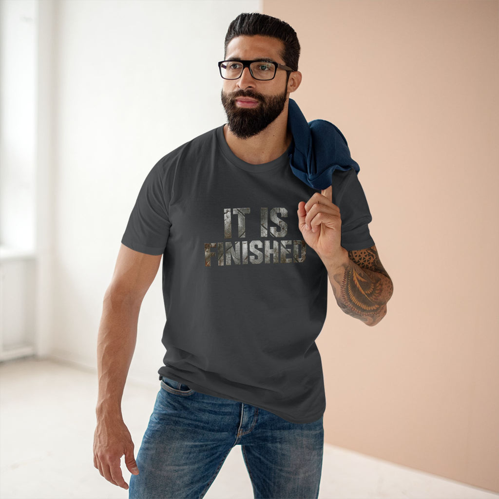 It Is Finished tee | Christian Scripture shirt, 1 Corinthians 9:27 back text