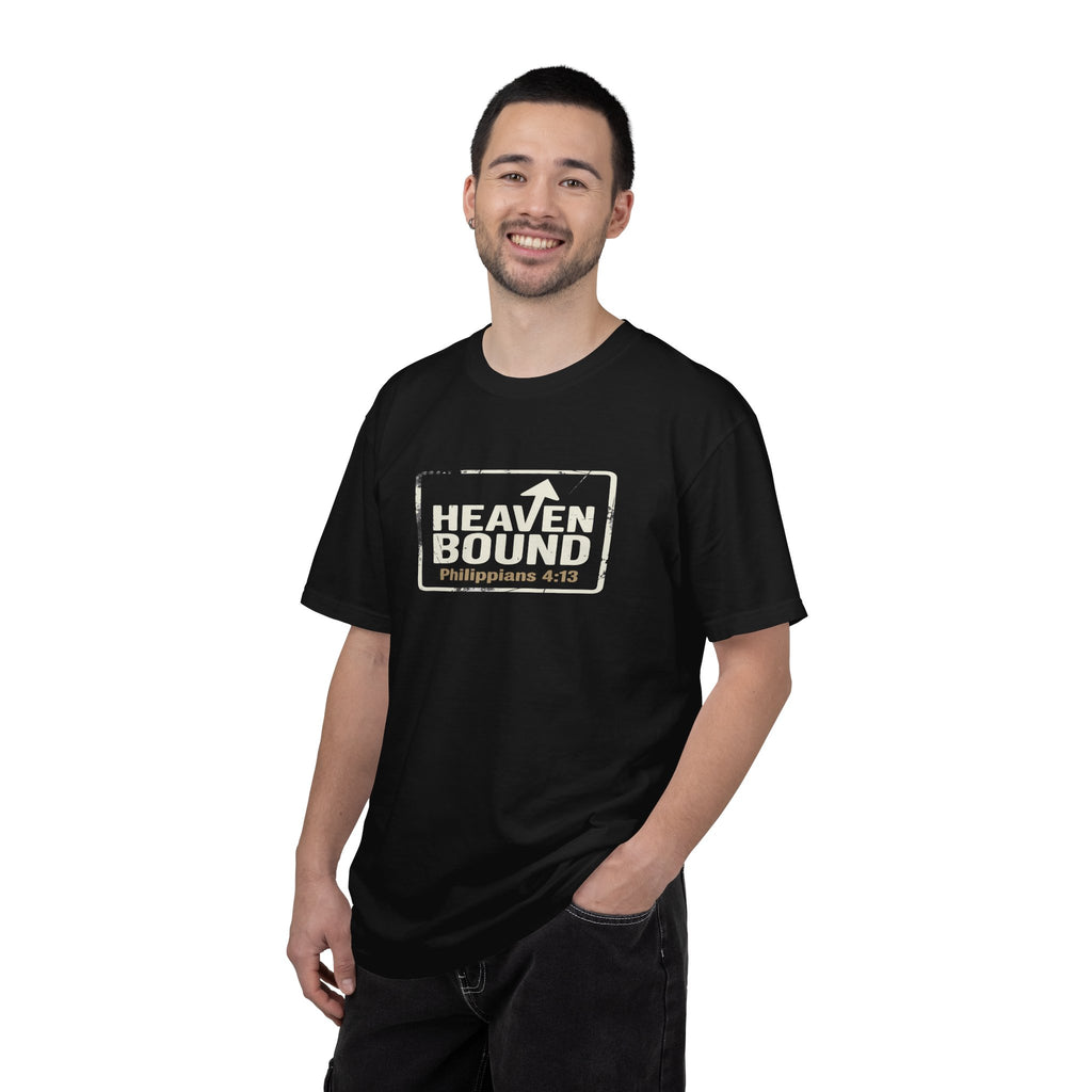 Heaven Bound Shirt, Philippians 4:13 T Shirt, Christian Scripture Tee, Garment Dyed Unisex Faith Shirt, Minimal Christian Gift