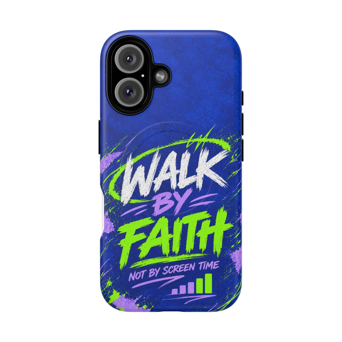 Walk by Faith Not by Screen Time Christian Tough Magnetic Phone Case