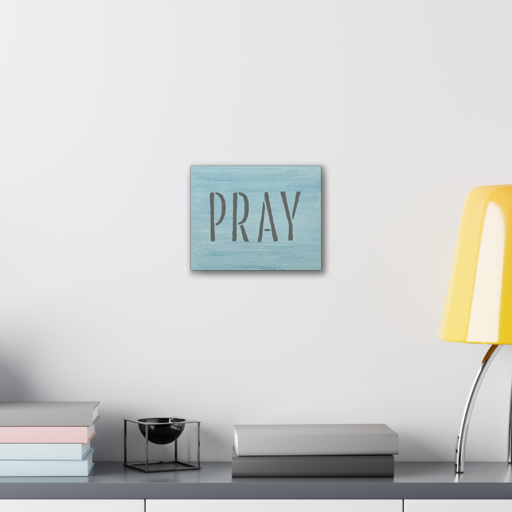 PRAY Christian Canvas Wall Art | Minimalist Faith Quote Print | Modern Neutral Home Decor | Scripture Inspired Wall Art