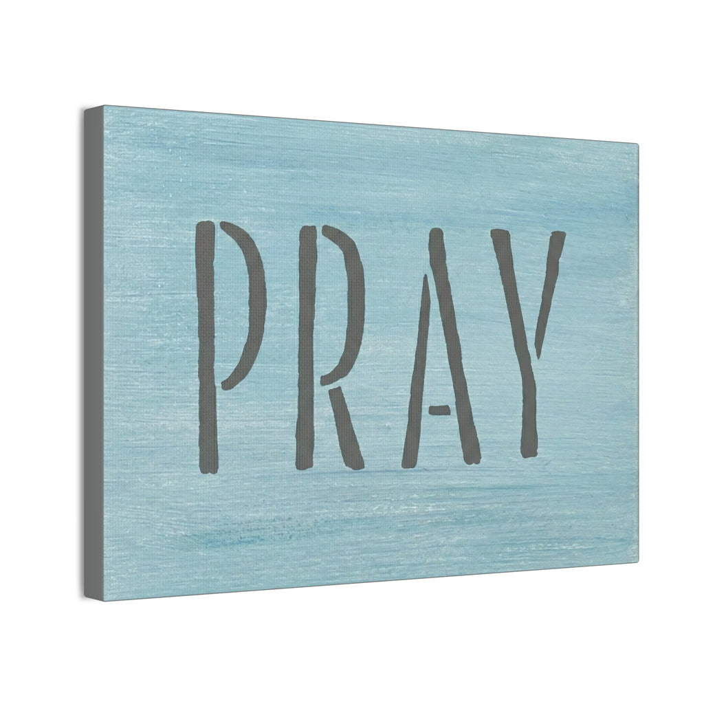PRAY Christian Canvas Wall Art | Minimalist Faith Quote Print | Modern Neutral Home Decor | Scripture Inspired Wall Art
