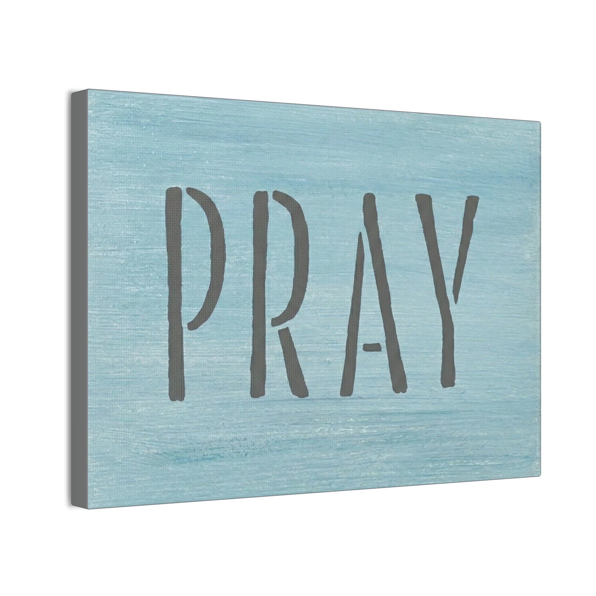 PRAY Christian Canvas Wall Art | Minimalist Faith Quote Print | Modern Neutral Home Decor | Scripture Inspired Wall Art