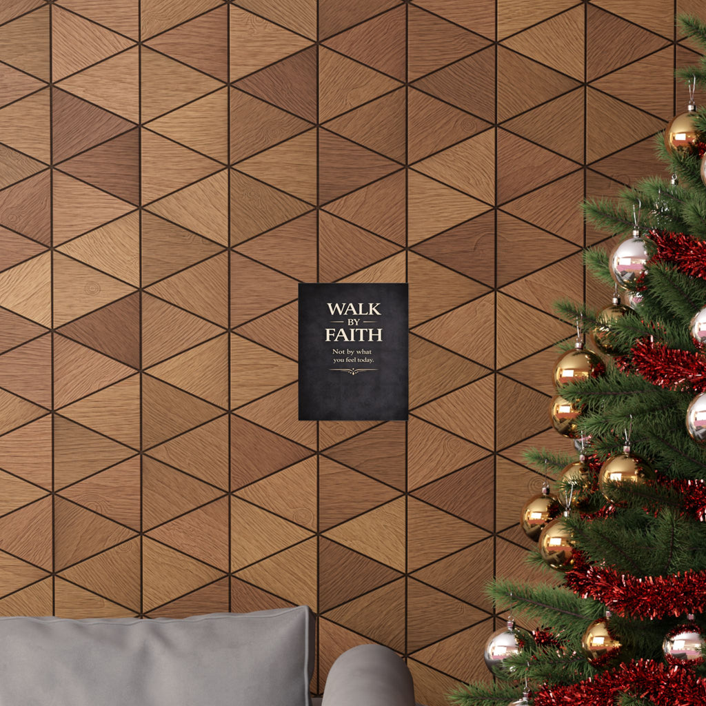 Walk By Faith poster | Inspirational Christian Matte Vertical Poster