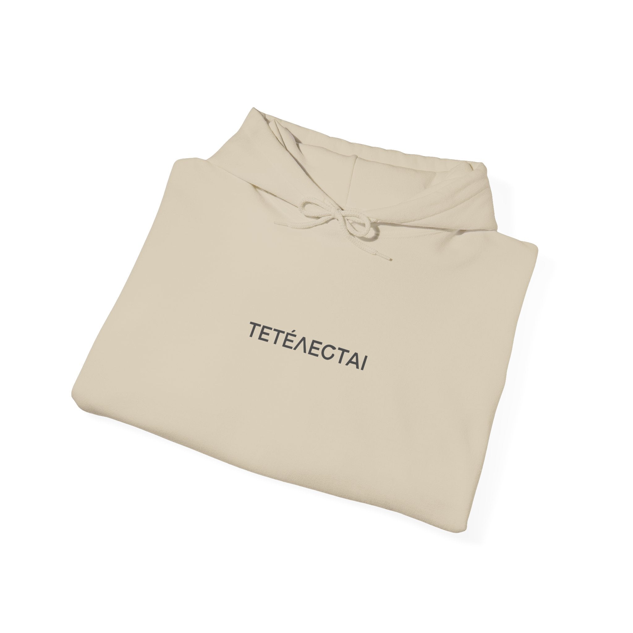 Tetelestai Greek Embroidery Hoodie, Quiet Luxury Christian Streetwear, It Is Finished Bible Verse Sweatshirt, Minimalist Faith Apparel Gift