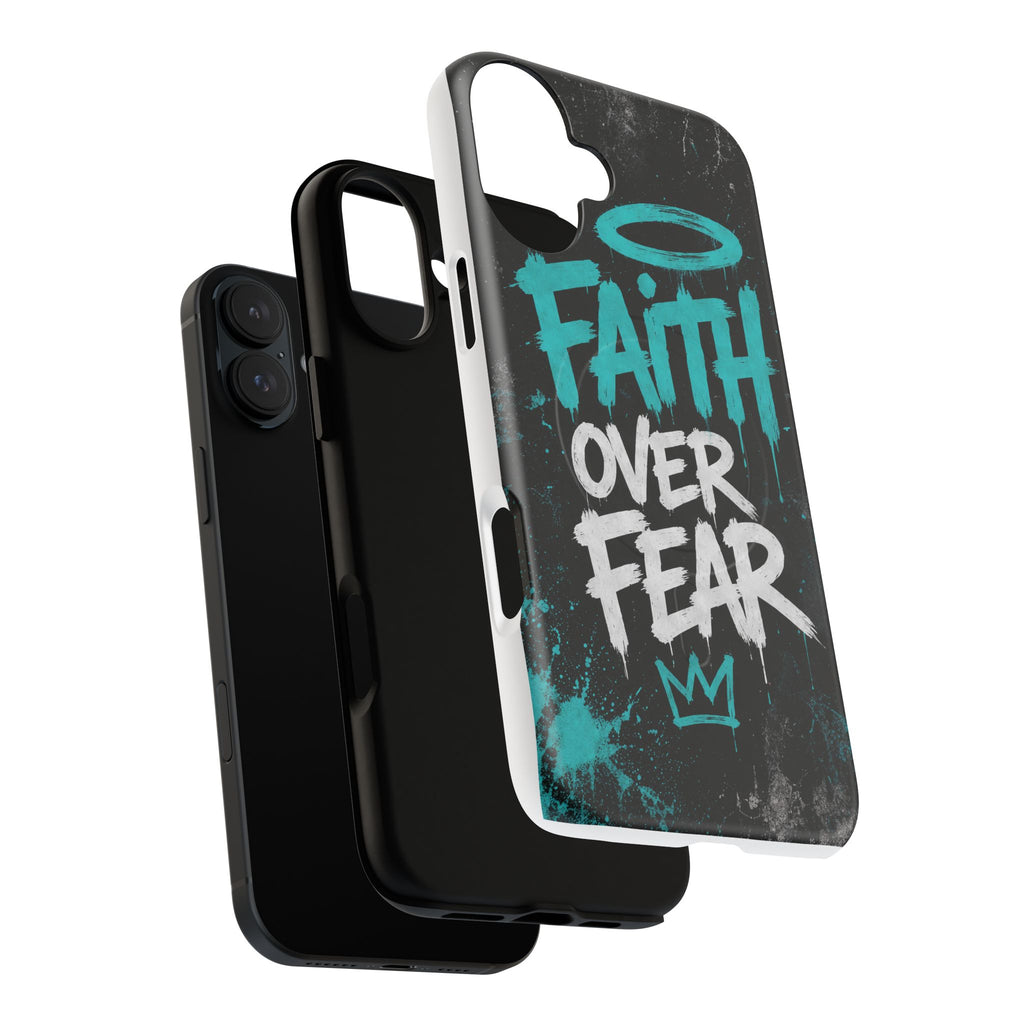 Faith Over Fear Christian Graffiti Tough Magnetic Phone Case