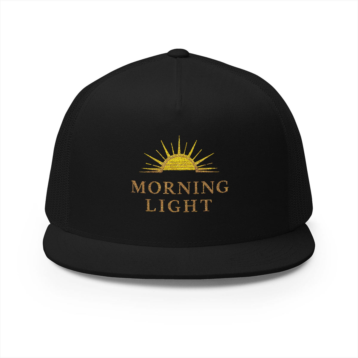 Morning Light 5 Panel Trucker Hat, Christian Snapback Cap, Flat Bill Faith Hat, Sunrise Graphic Hat, Modern Trucker Cap Gift