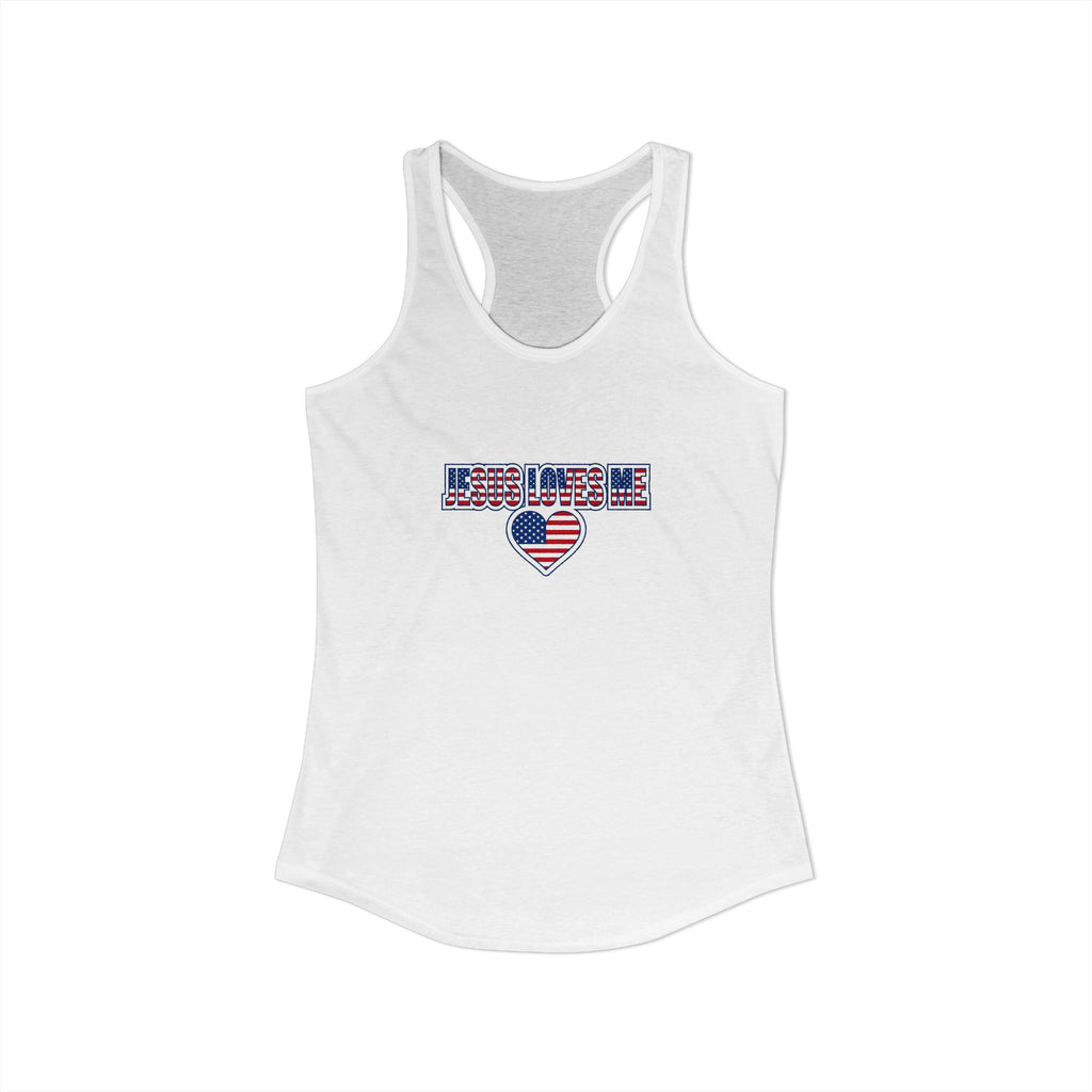 Jesus Loves Me Tank Top for Women, Christian Racerback Workout Tank, Faith Gym Shirt, Inspirational Activewear