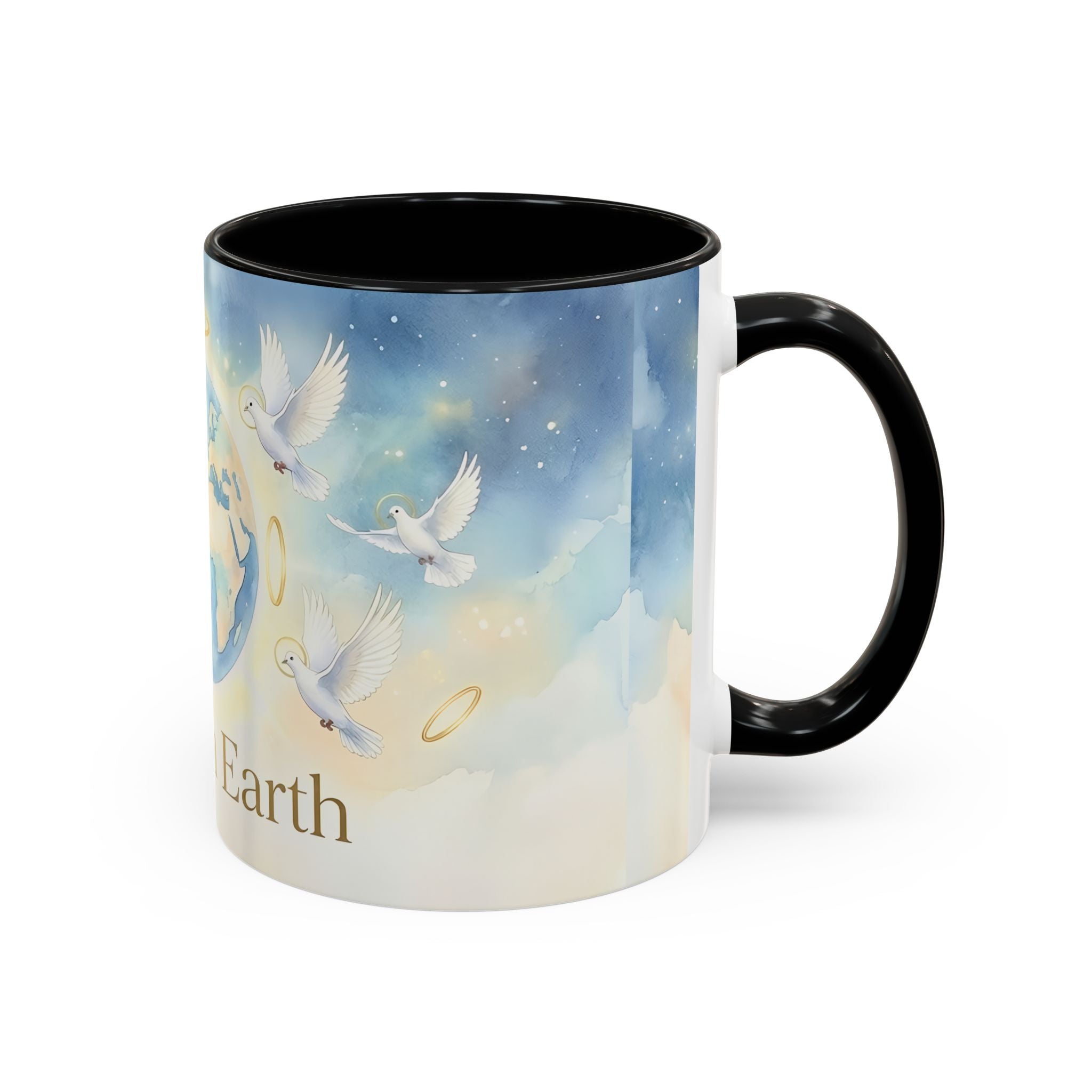 Peace on Earth Dove Globe mug | Accent Coffee Mug 11oz/15oz