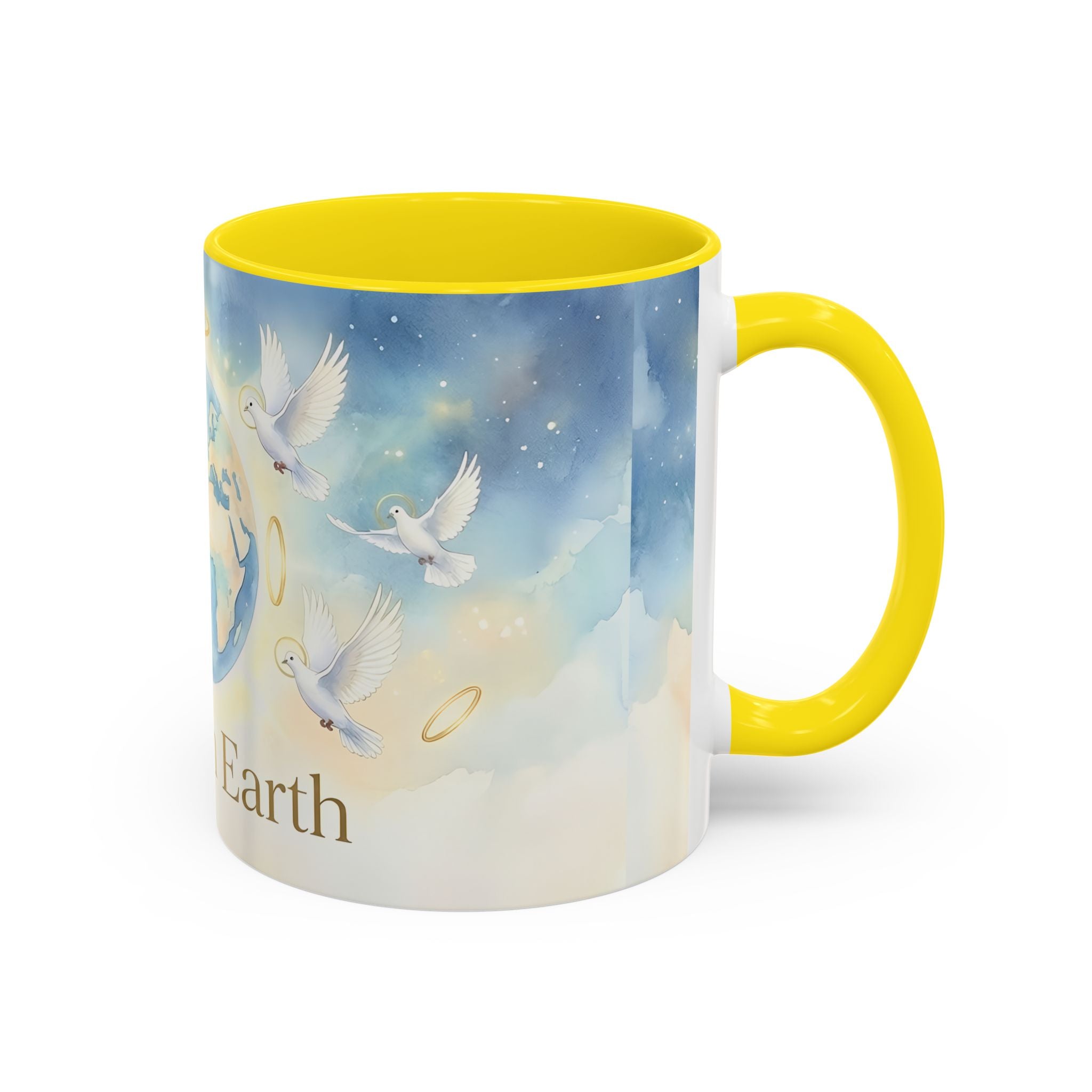 Peace on Earth Dove Globe mug | Accent Coffee Mug 11oz/15oz