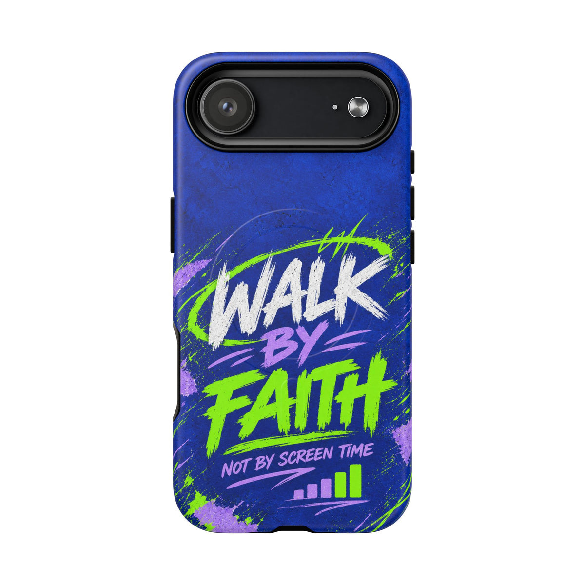 Walk by Faith Not by Screen Time Christian Tough Magnetic Phone Case