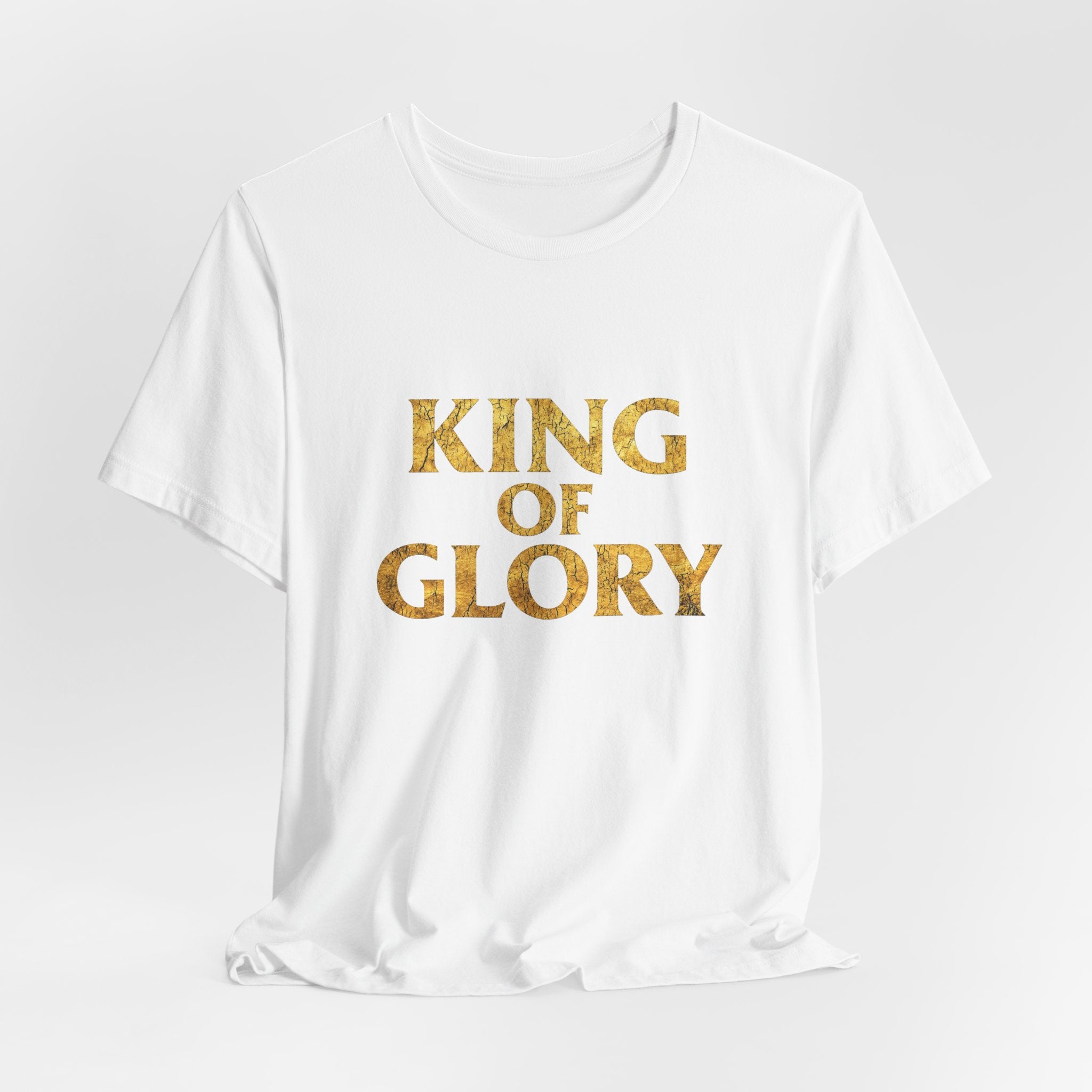 King of Glory T-Shirt | Gold Text Christian Faith Tee