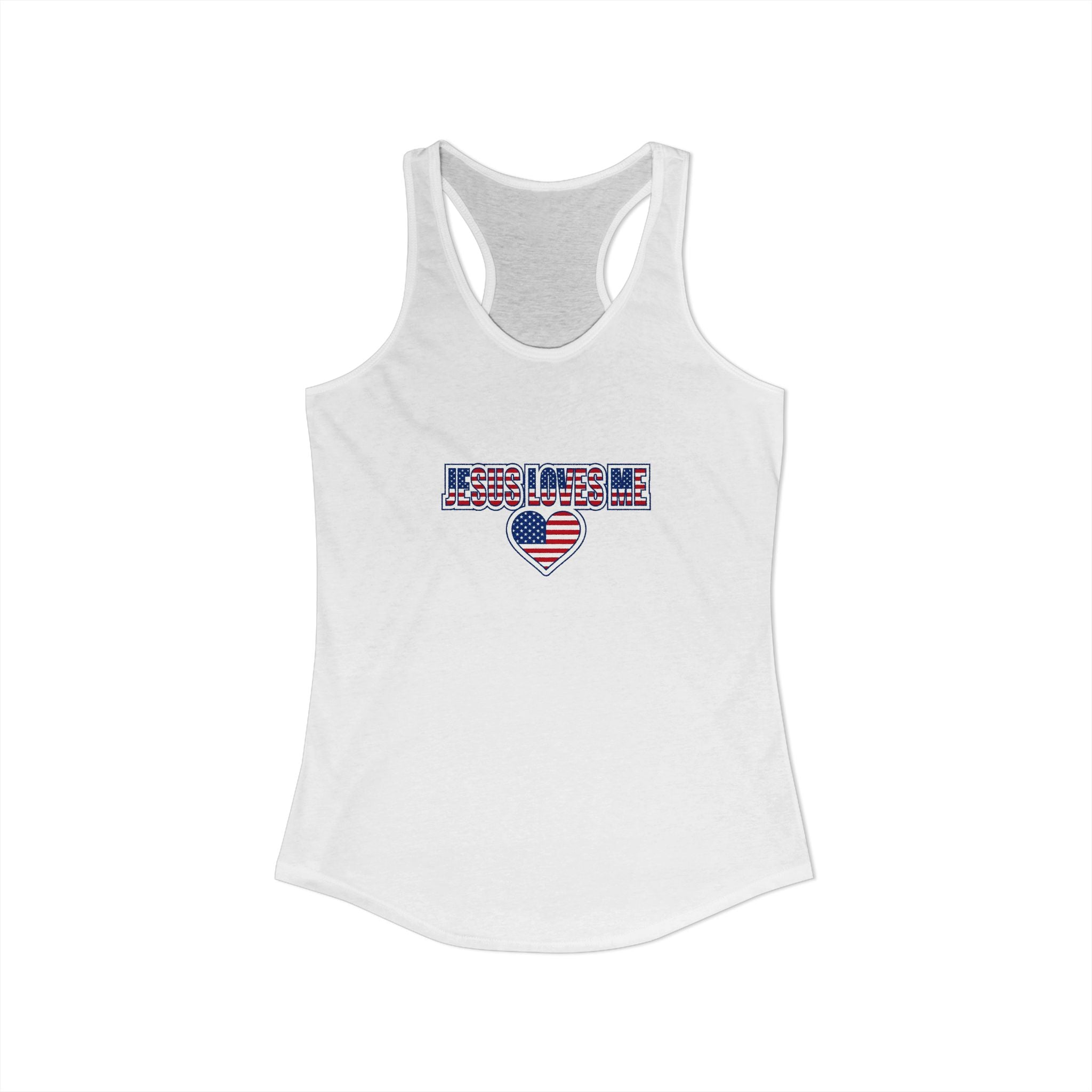Jesus Loves Me Tank Top for Women, Christian Racerback Workout Tank, Faith Gym Shirt, Inspirational Activewear