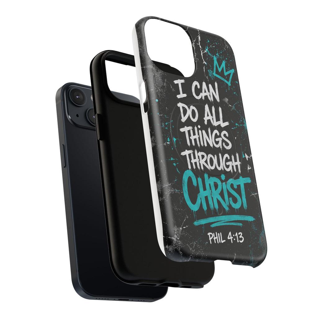 Through Christ Philippians 4:13 Tough Magnetic Phone Case