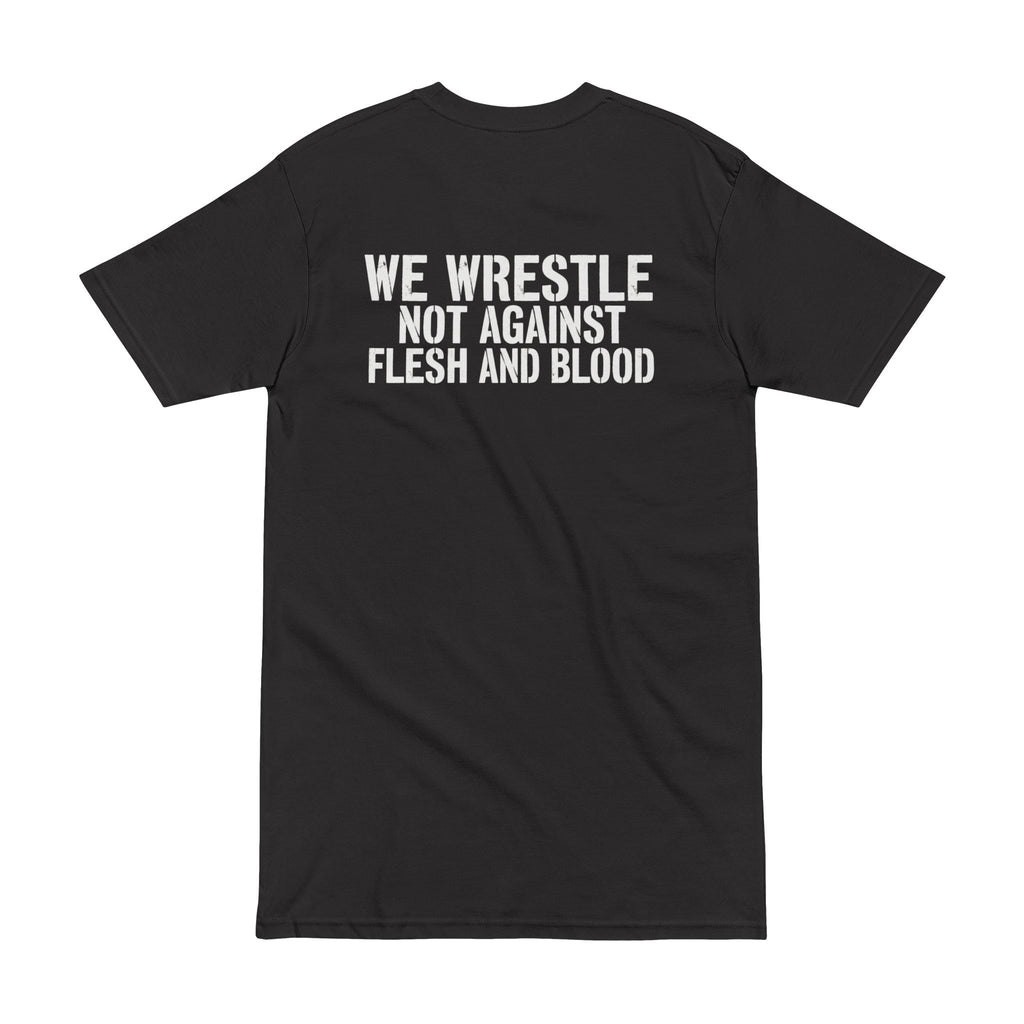 We Wrestle Not Against Flesh and Blood Shirt, Ephesians 6 12 Christian Tee, Spiritual Warfare Faith Shirt, Armor of God Prayer Warrior Gift