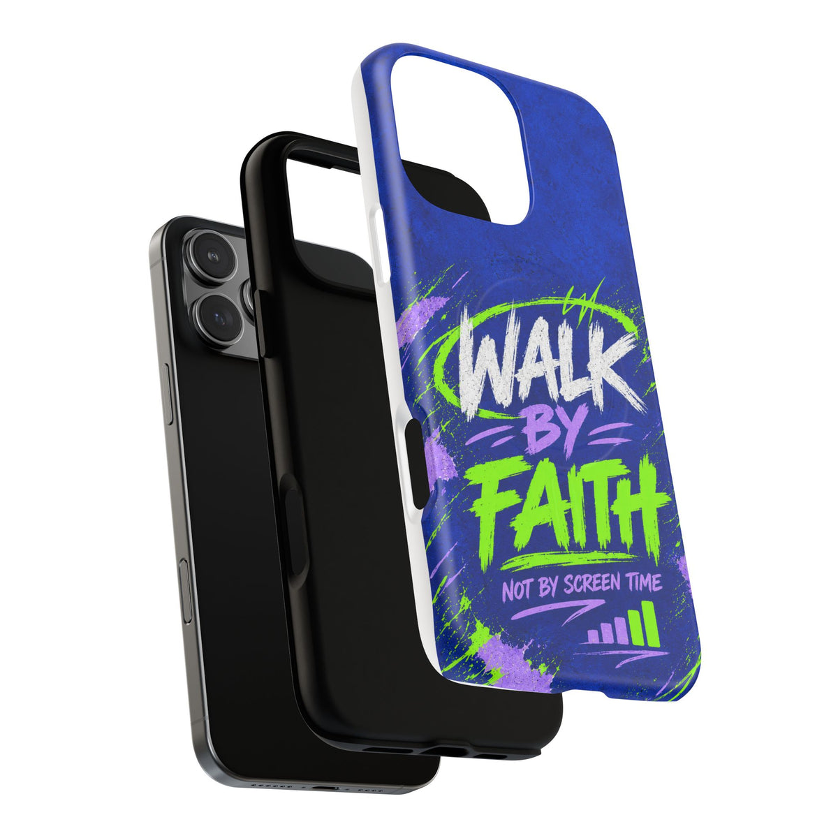 Walk by Faith Not by Screen Time Christian Tough Magnetic Phone Case