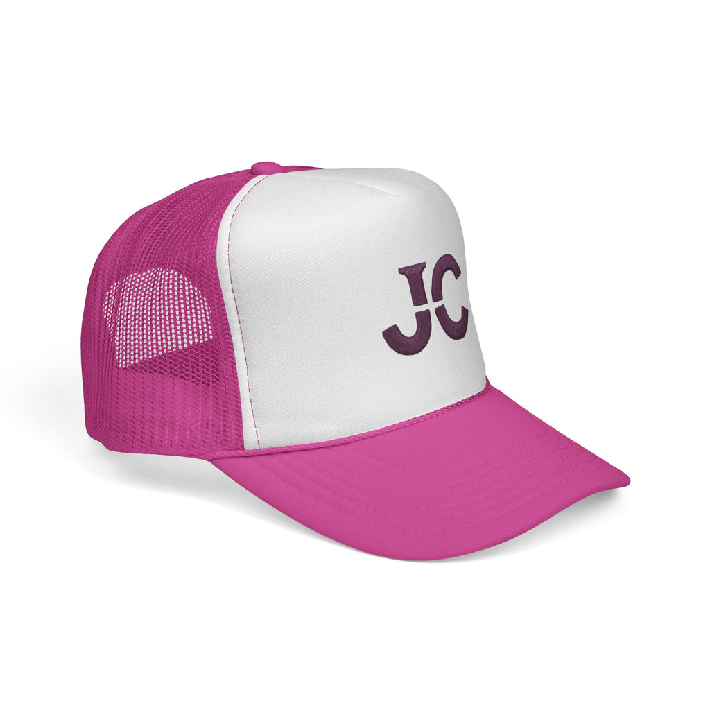 JC Monogram Trucker Cap | Embroidered Initials Mesh Hat