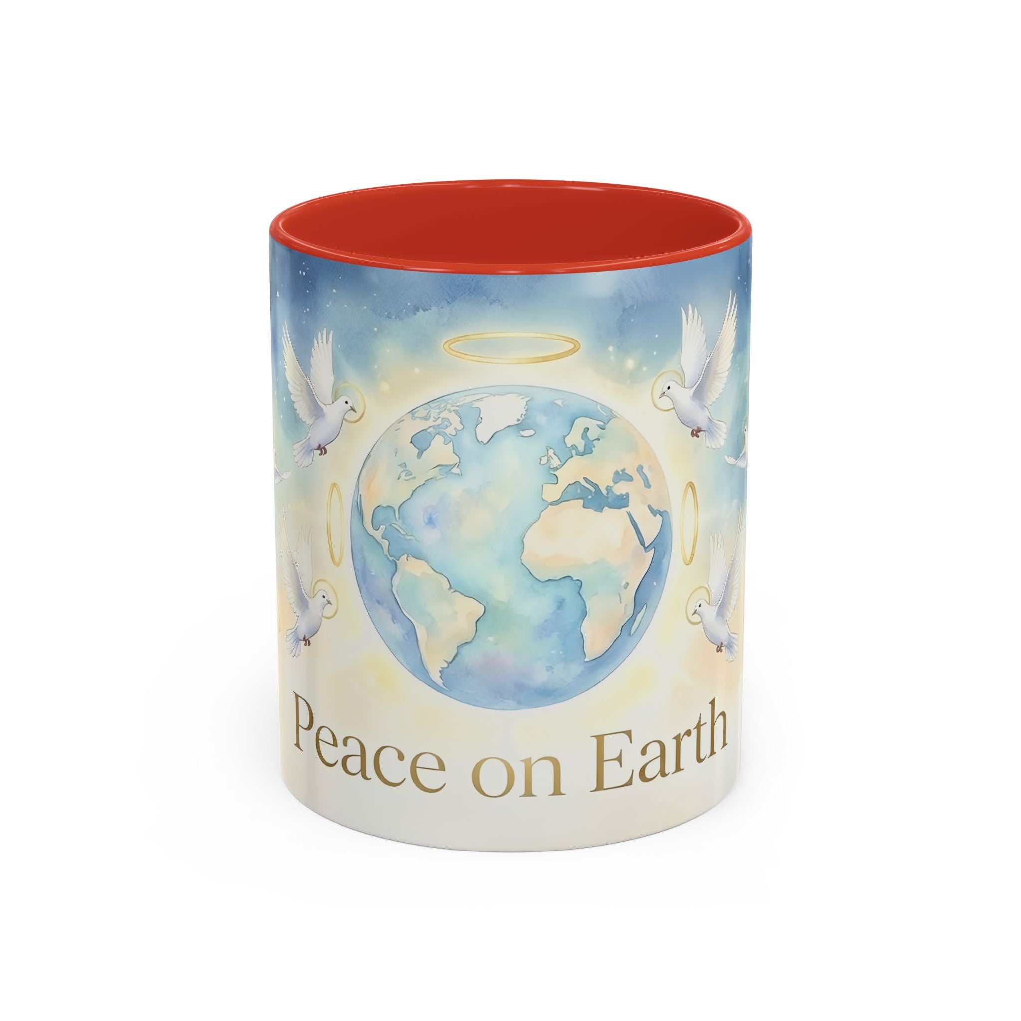 Peace on Earth Dove Globe mug | Accent Coffee Mug 11oz/15oz