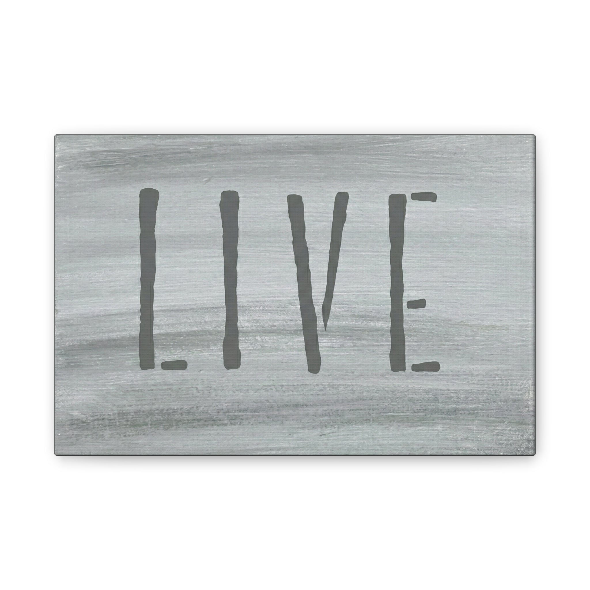 LIVE Christian Canvas Wall Art | Minimalist Faith Quote Print | Modern Neutral Home Decor | Scripture Inspired Wall Art