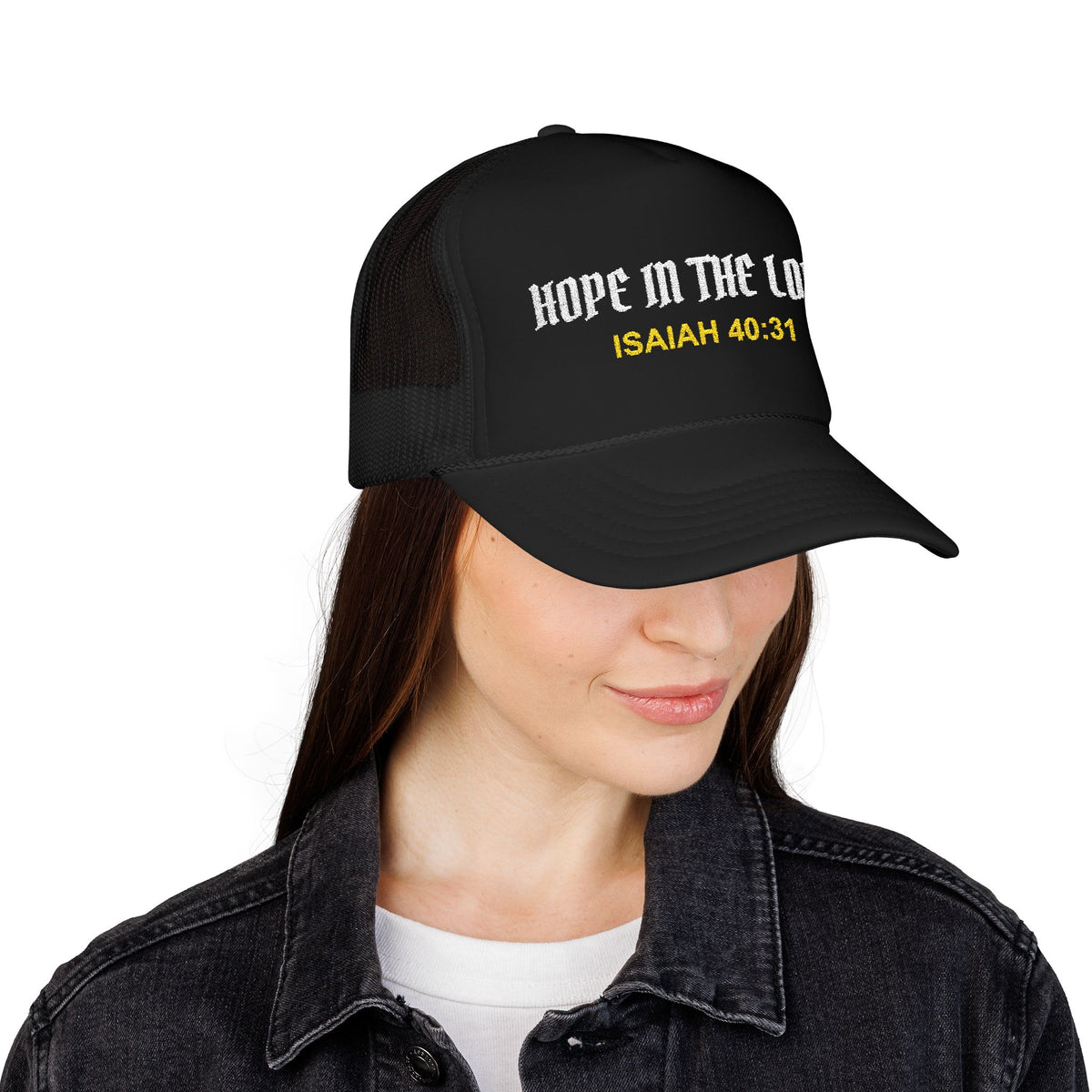 HOPE IN THE LORD Christian Foam Trucker Hat