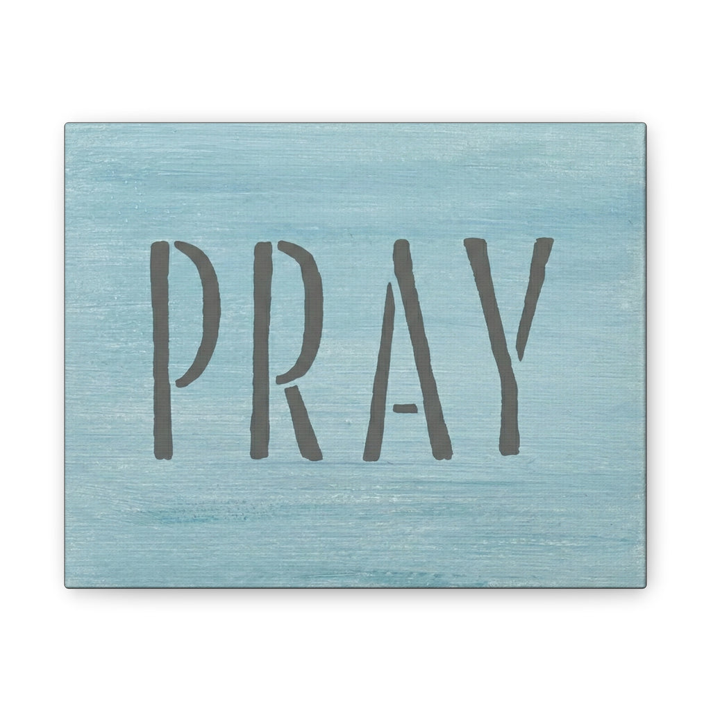 PRAY Christian Canvas Wall Art | Minimalist Faith Quote Print | Modern Neutral Home Decor | Scripture Inspired Wall Art