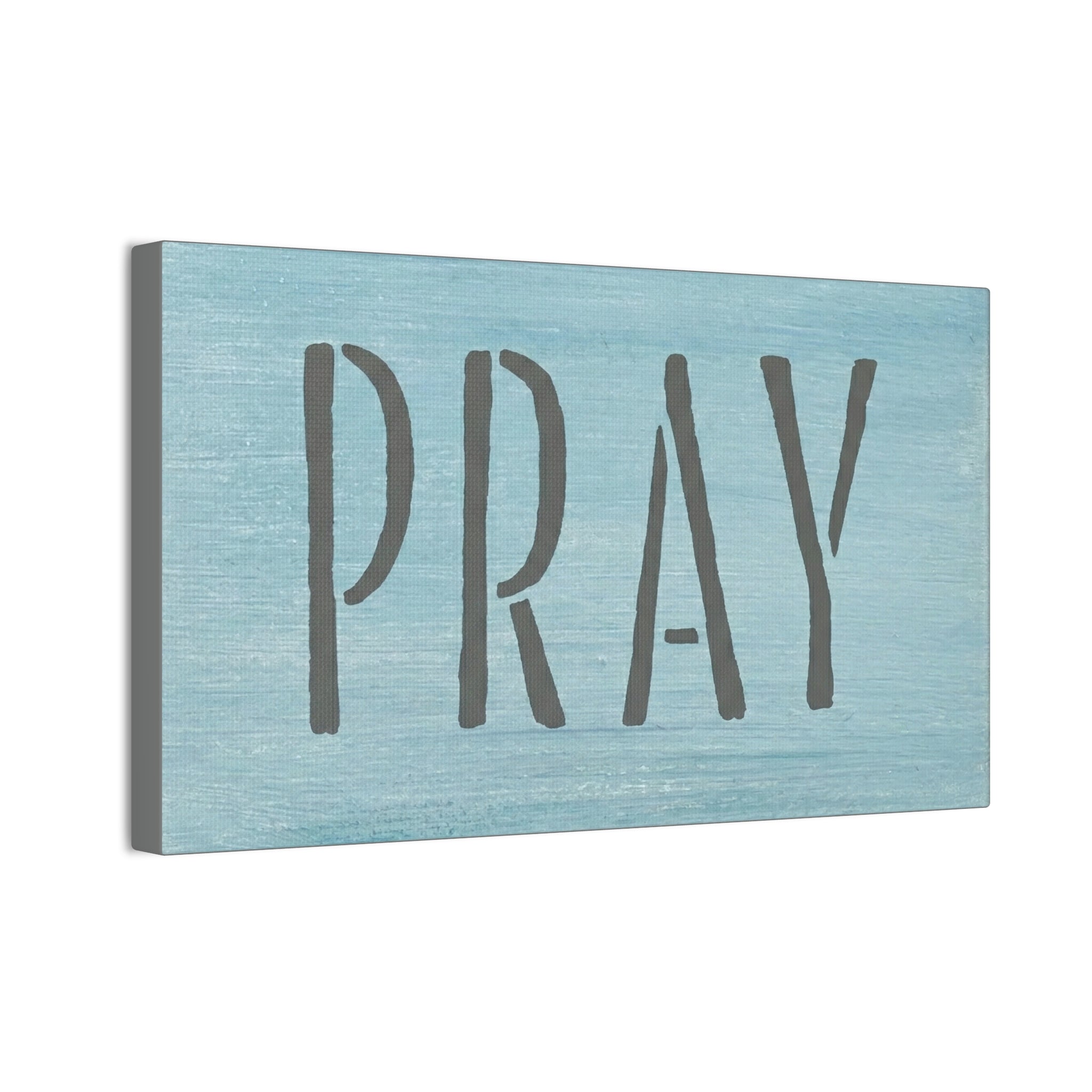 PRAY Christian Canvas Wall Art | Minimalist Faith Quote Print | Modern Neutral Home Decor | Scripture Inspired Wall Art